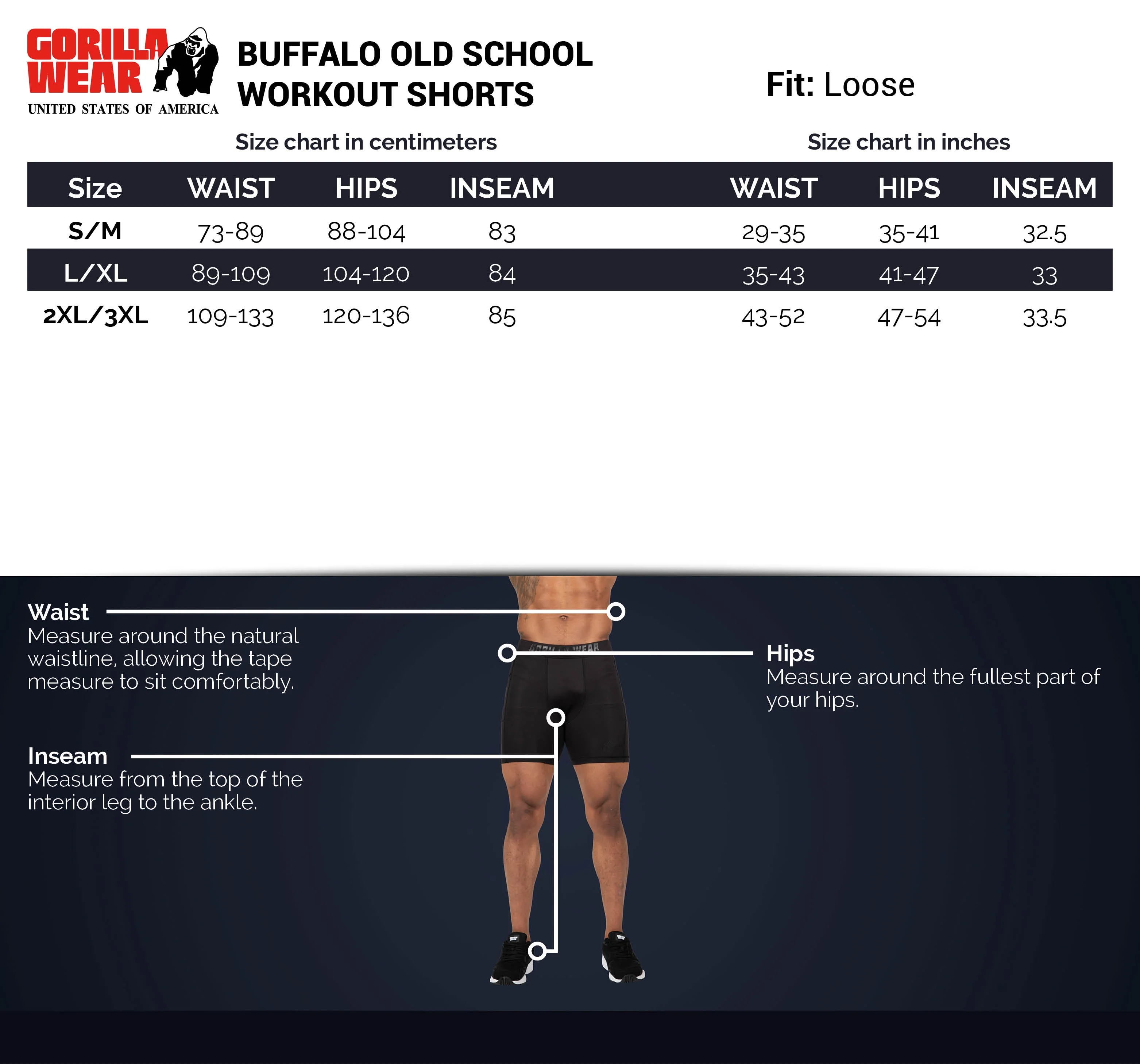 Gorilla Wear - Buffalo Old School Shorts - Black/Red - Image 7