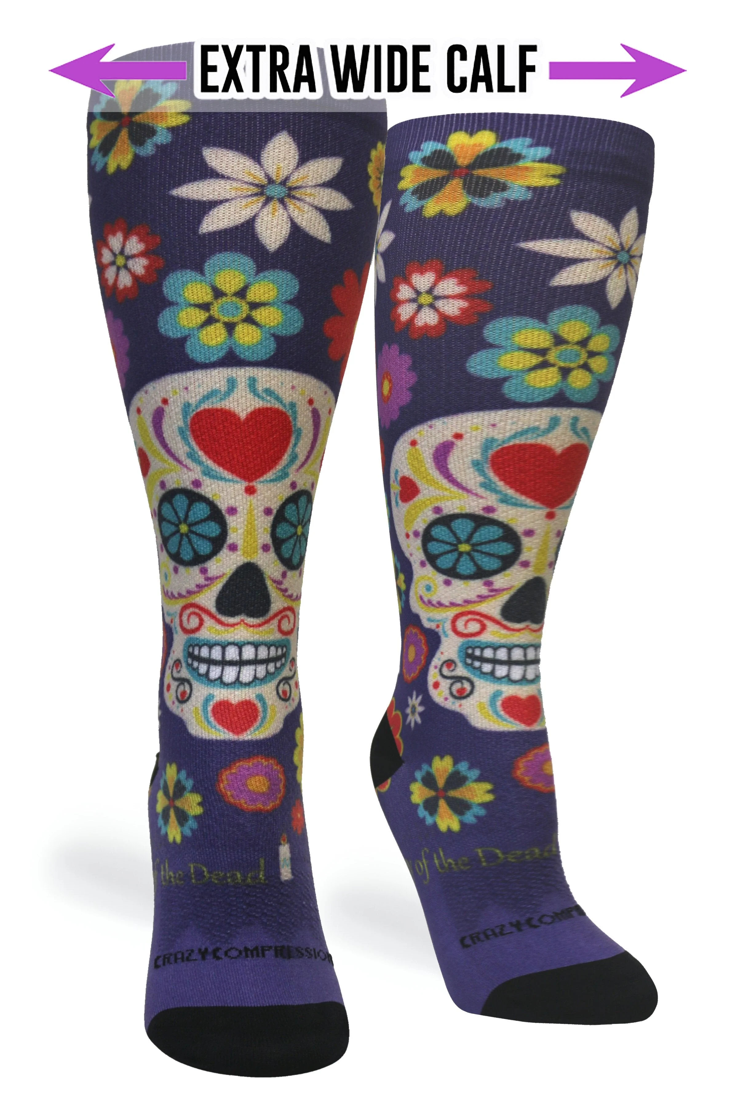 Crazy Compression - Calavera Purple (Standard & Extra Wide) - Image 2