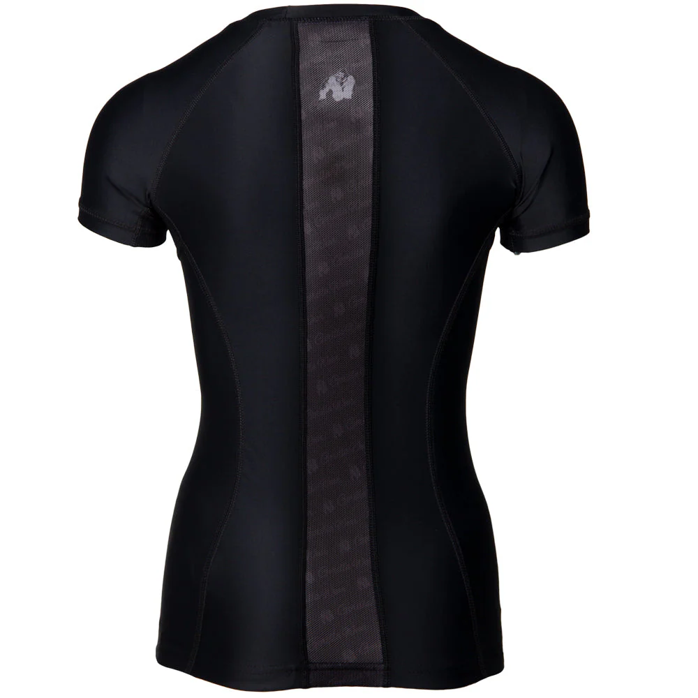 Gorilla Wear - Carlin Compression Short Sleeve Top - Black/Black - Image 2