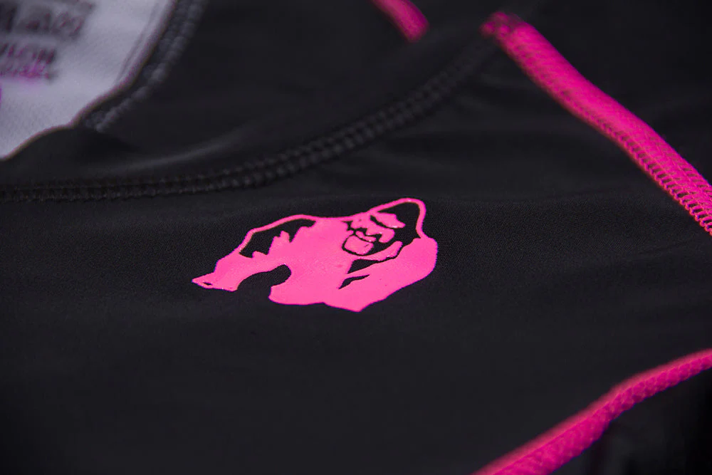 Gorilla Wear - Carlin Compression Short Sleeve Top - Black/Pink - Image 3