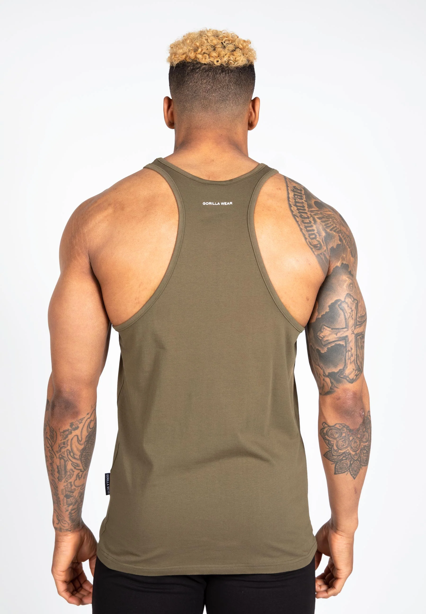 Gorilla Wear - Carter Stretch Tank Top - Army Green - Image 6