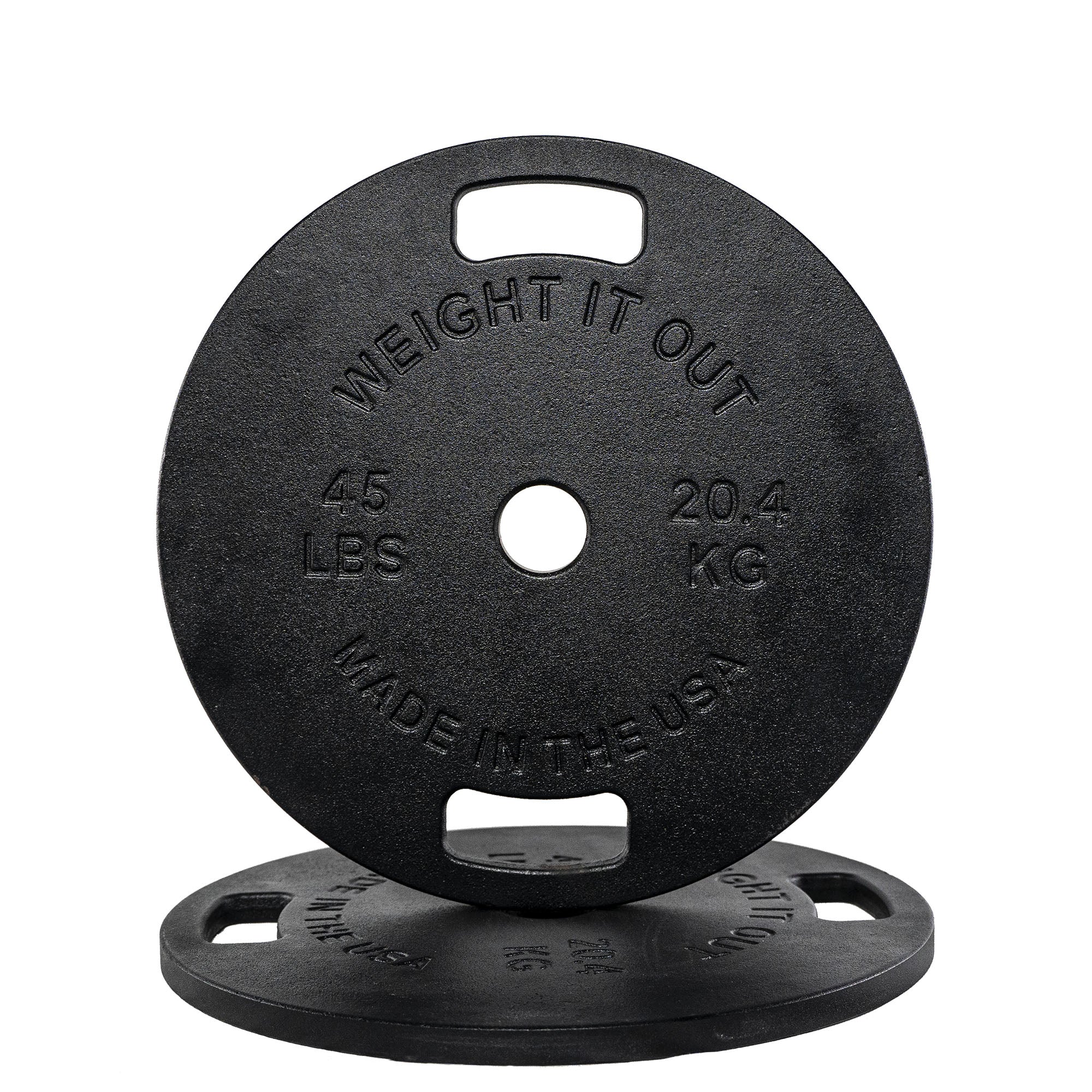 Weight It Out - Cast Iron Machined 45lb And Calibrated Solid Steel Weight Plate Sets - Image 4