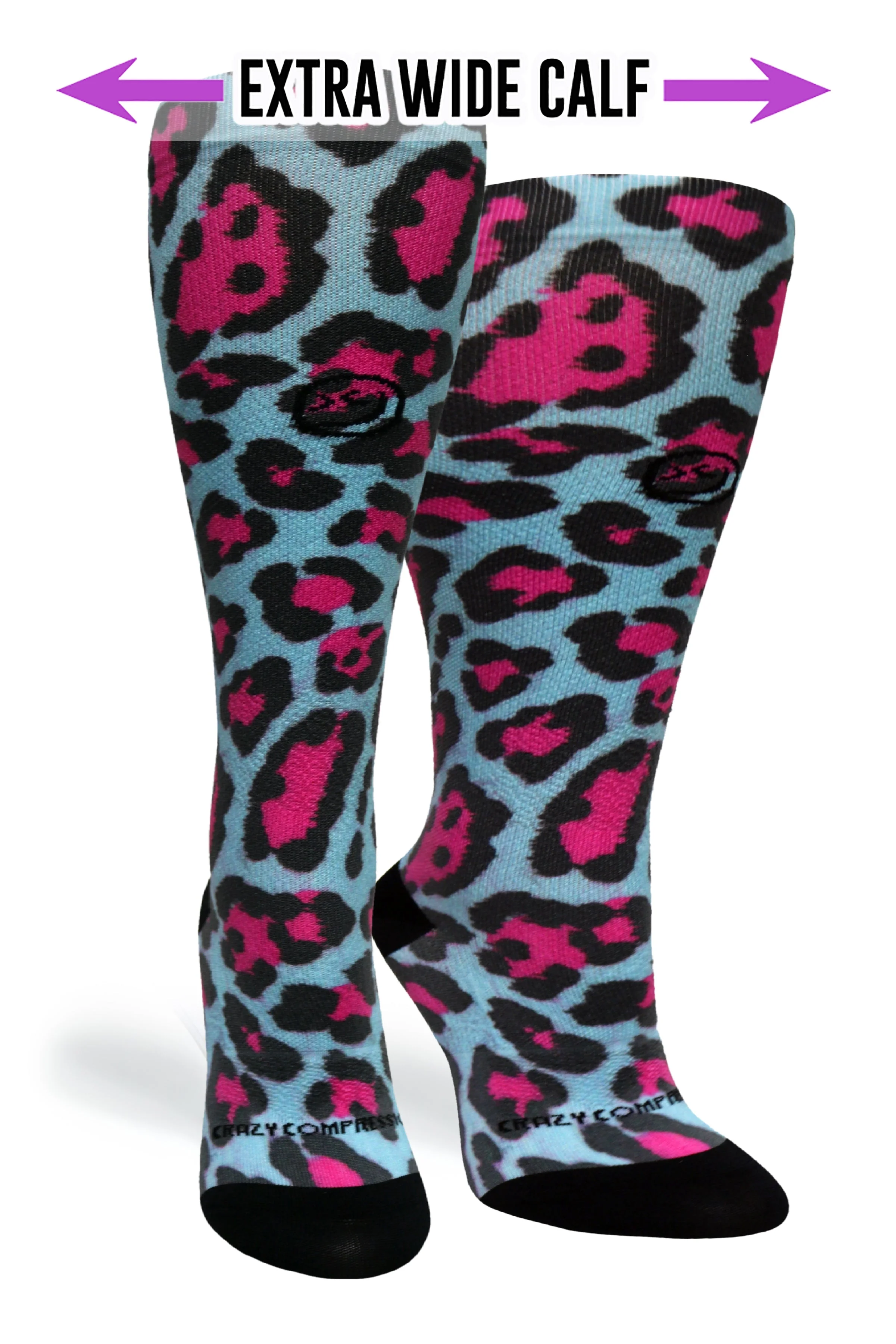 Crazy Compression - Cheetah Blue - (Standard & Extra Wide) - Image 2