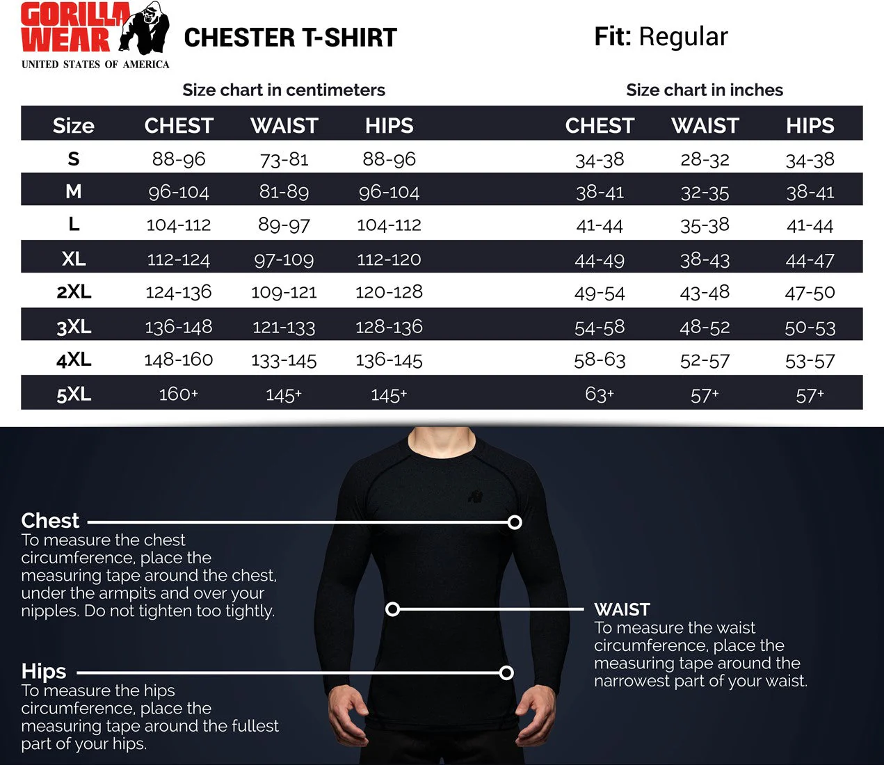Gorilla Wear - Chester T-shirt - Black/Blue - Image 8