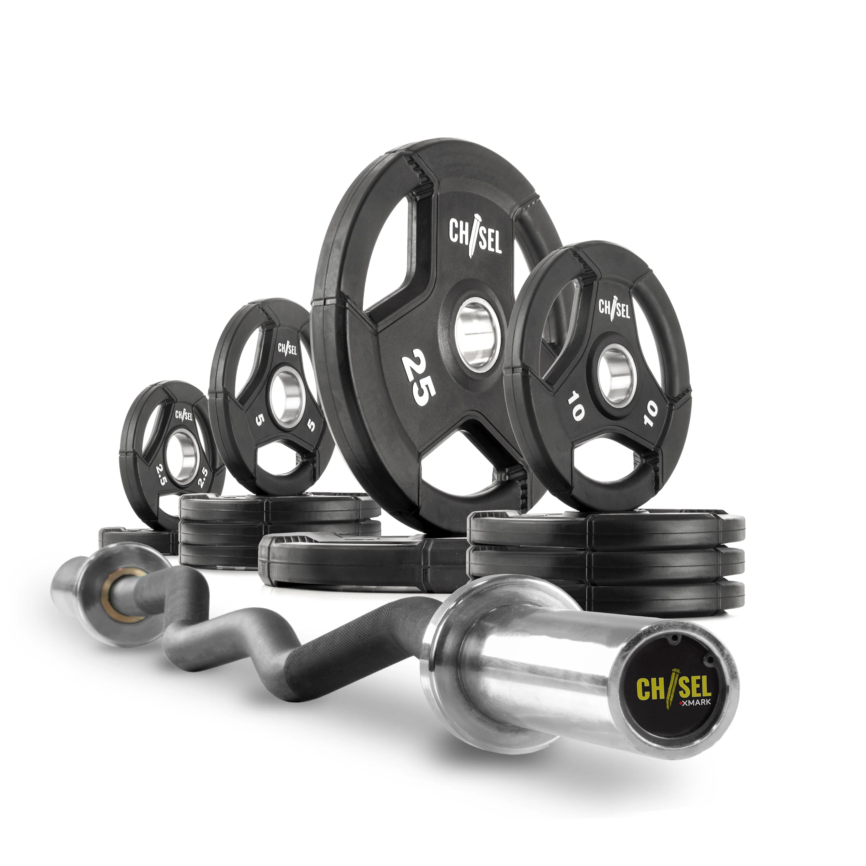 XMARK - Chisel Olympic Weight Plates and Curl Barbell Sets - Image 3