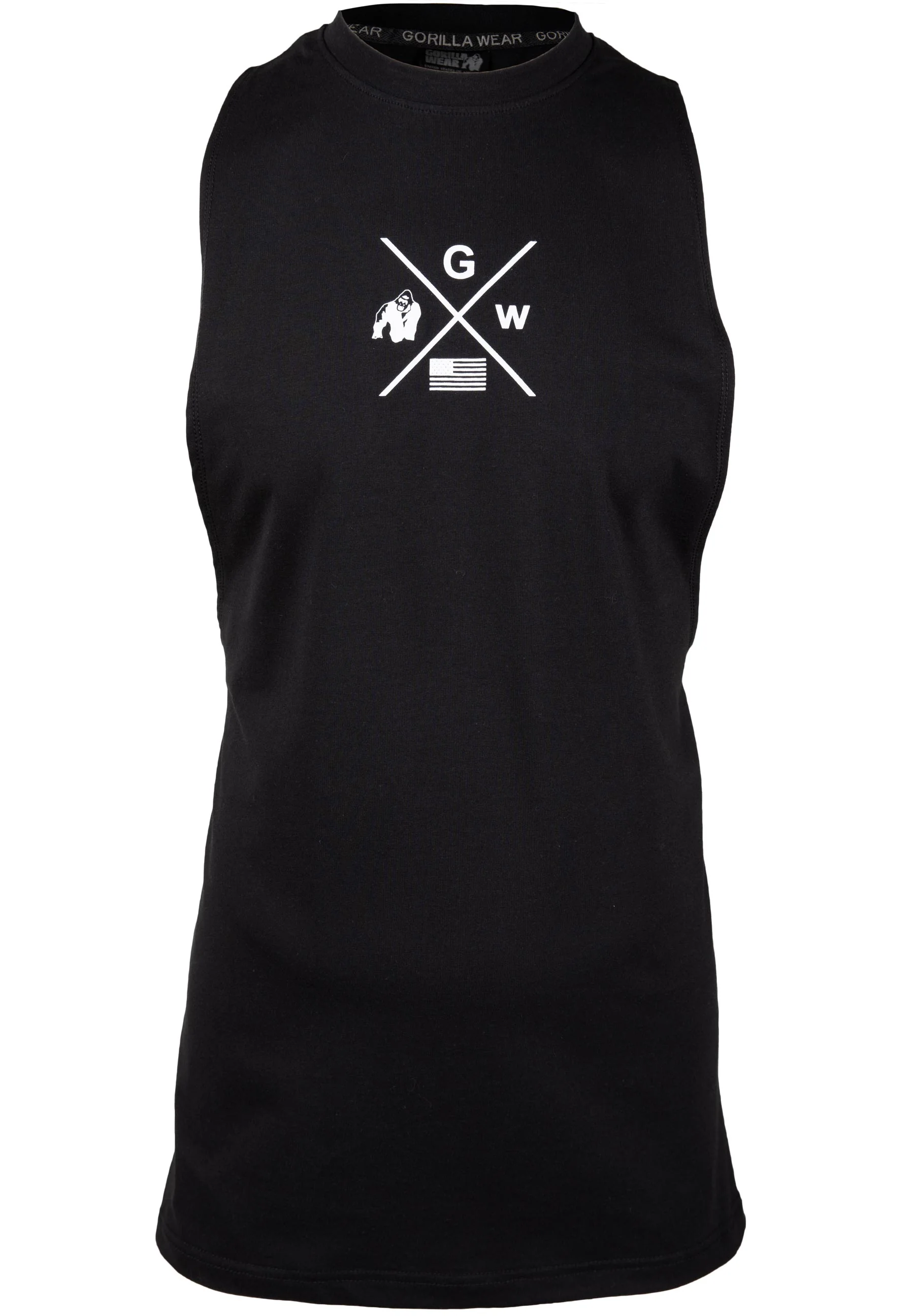 Gorilla Wear - Cisco Drop Armhole Tank Top - Black/White - Image 6