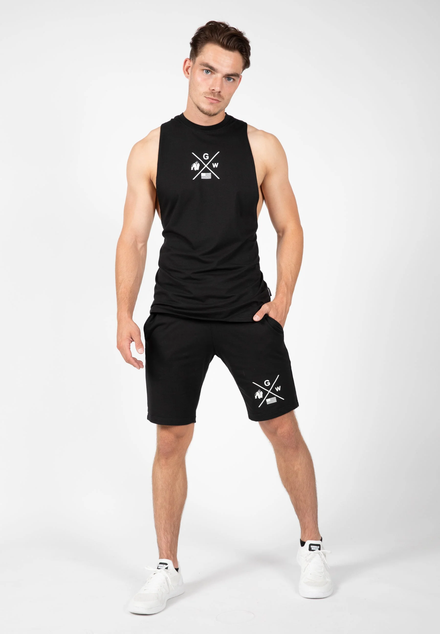 Gorilla Wear - Cisco Shorts - Black/White - Image 4