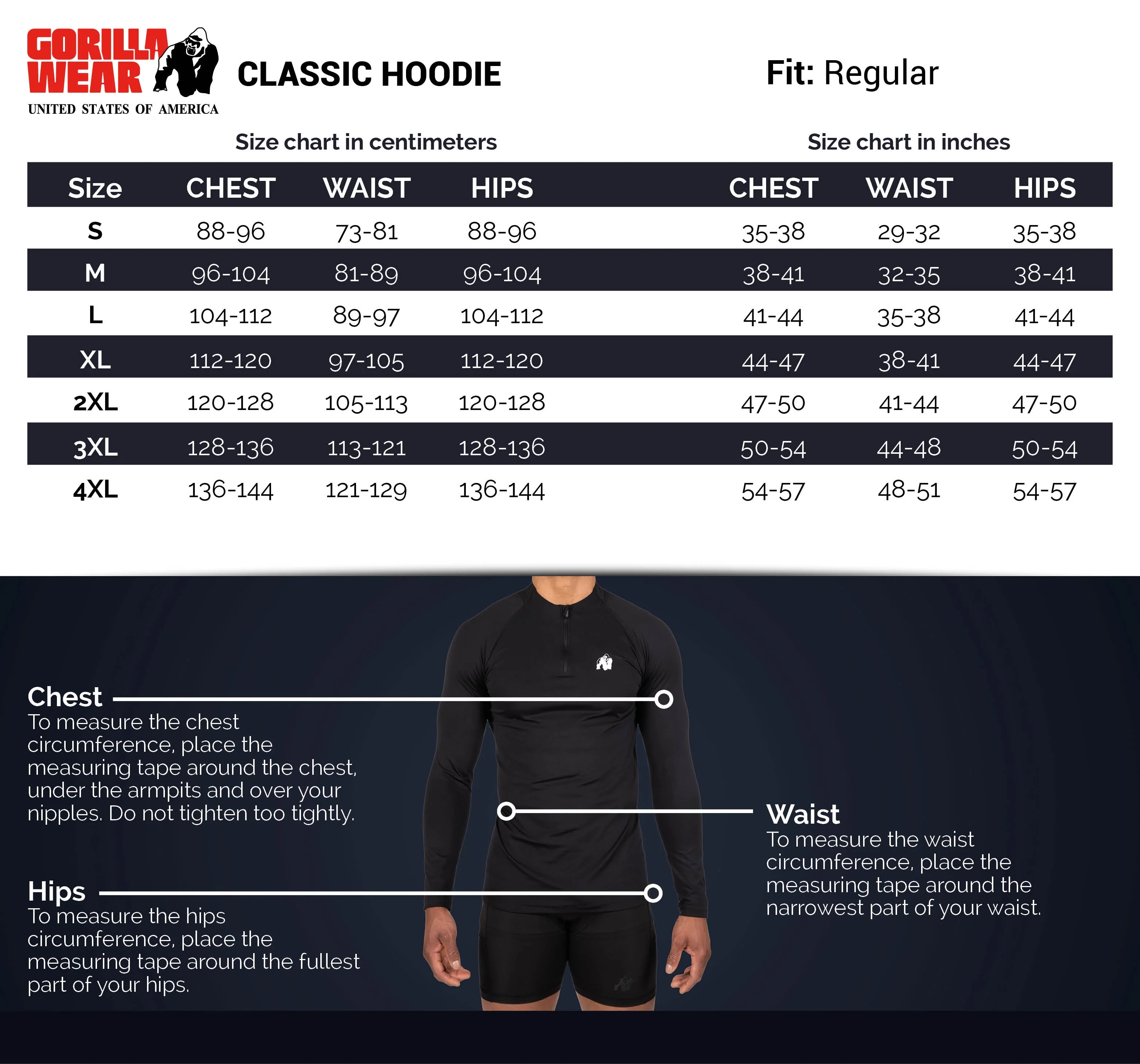 Gorilla Wear - Classic Hoodie - Black - Image 8