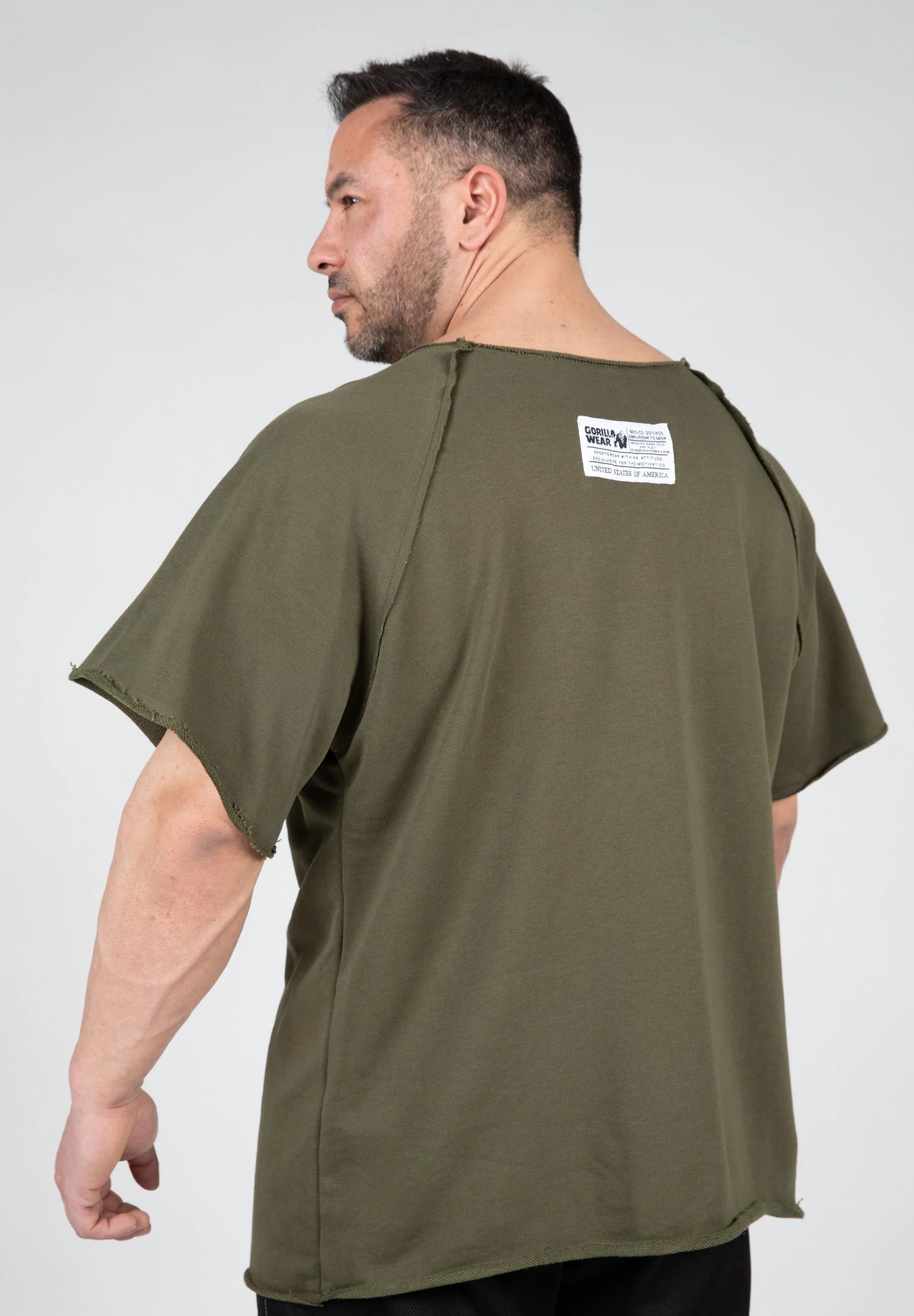 Gorilla Wear - Classic Workout Top - Army Green - Image 2