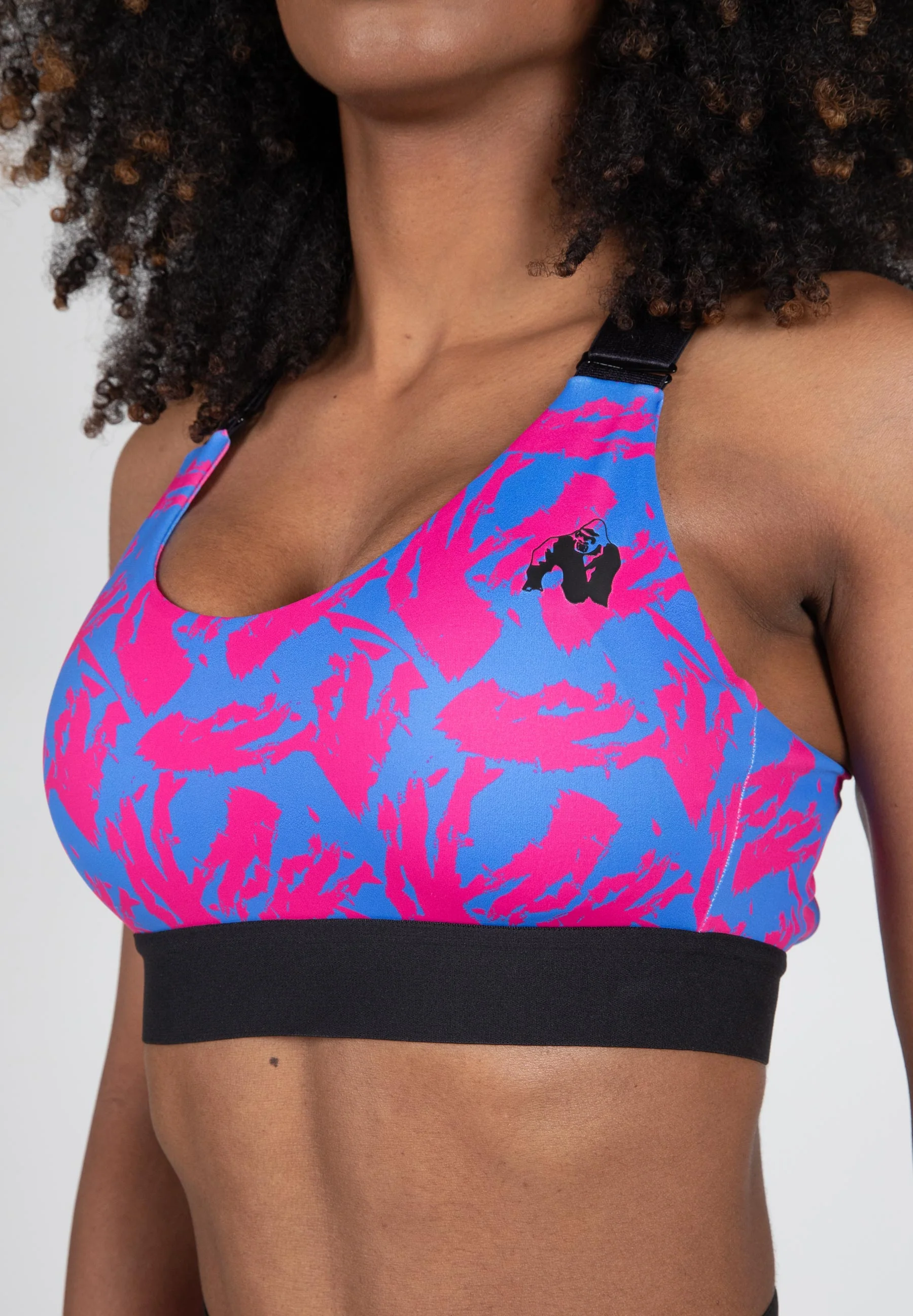 Gorilla Wear - Colby Sports Bra - Blue/Pink - Image 4