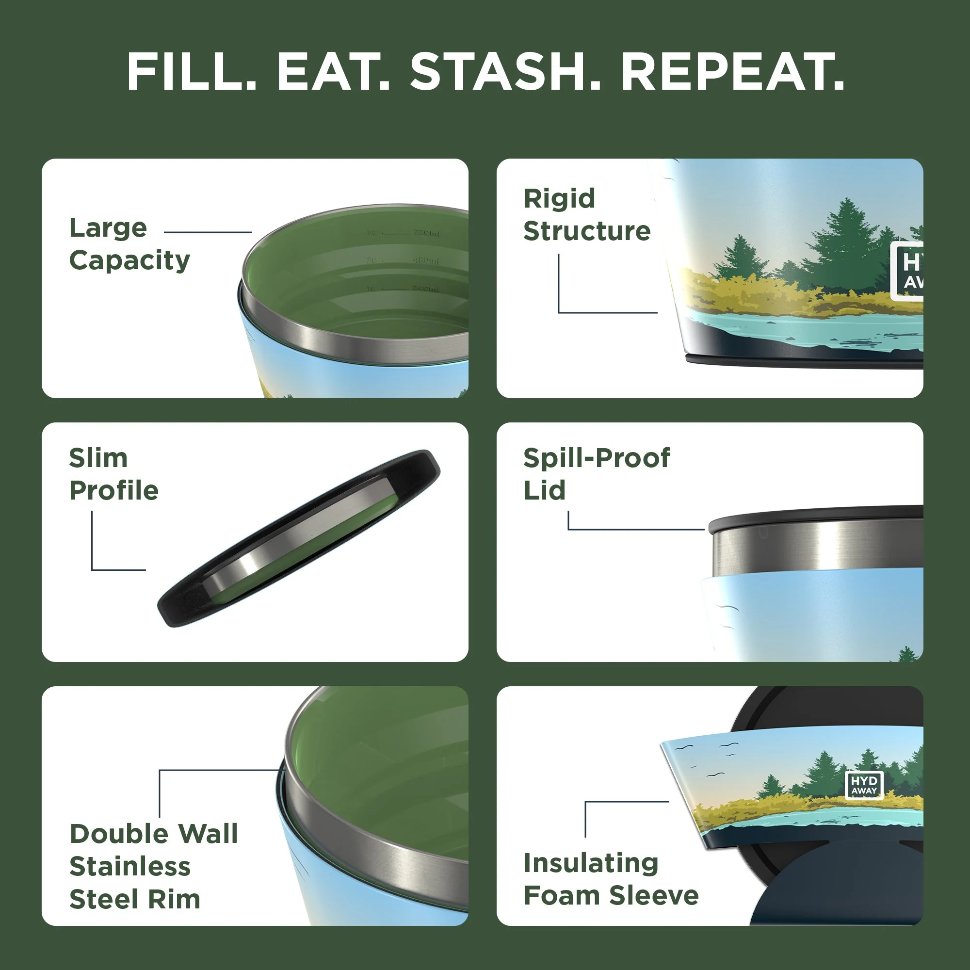 Hydaway - Collapsible Insulated Bowl | 1-Quart - Image 4