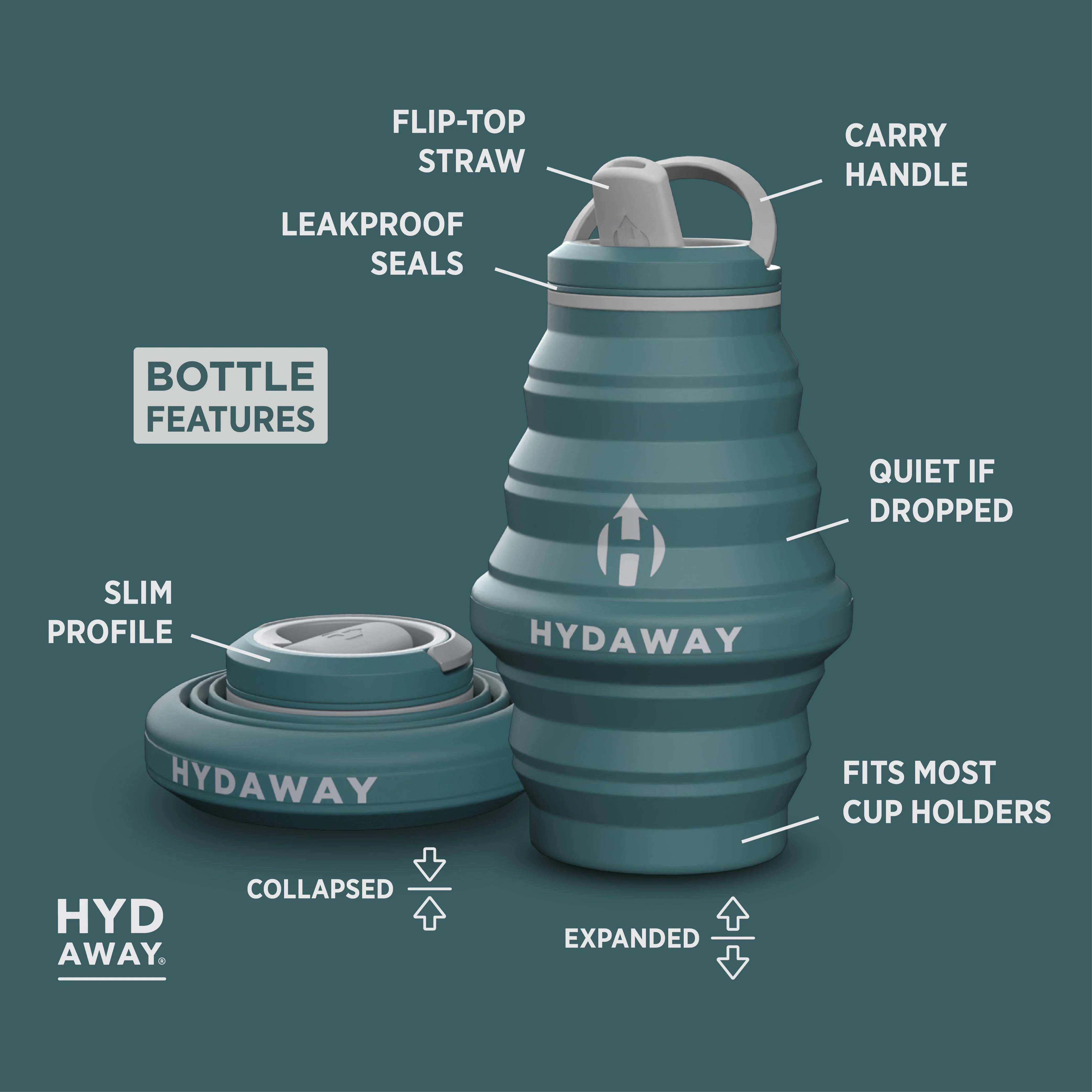 Hydaway - Collapsible Water Bottle | 17oz - Image 13