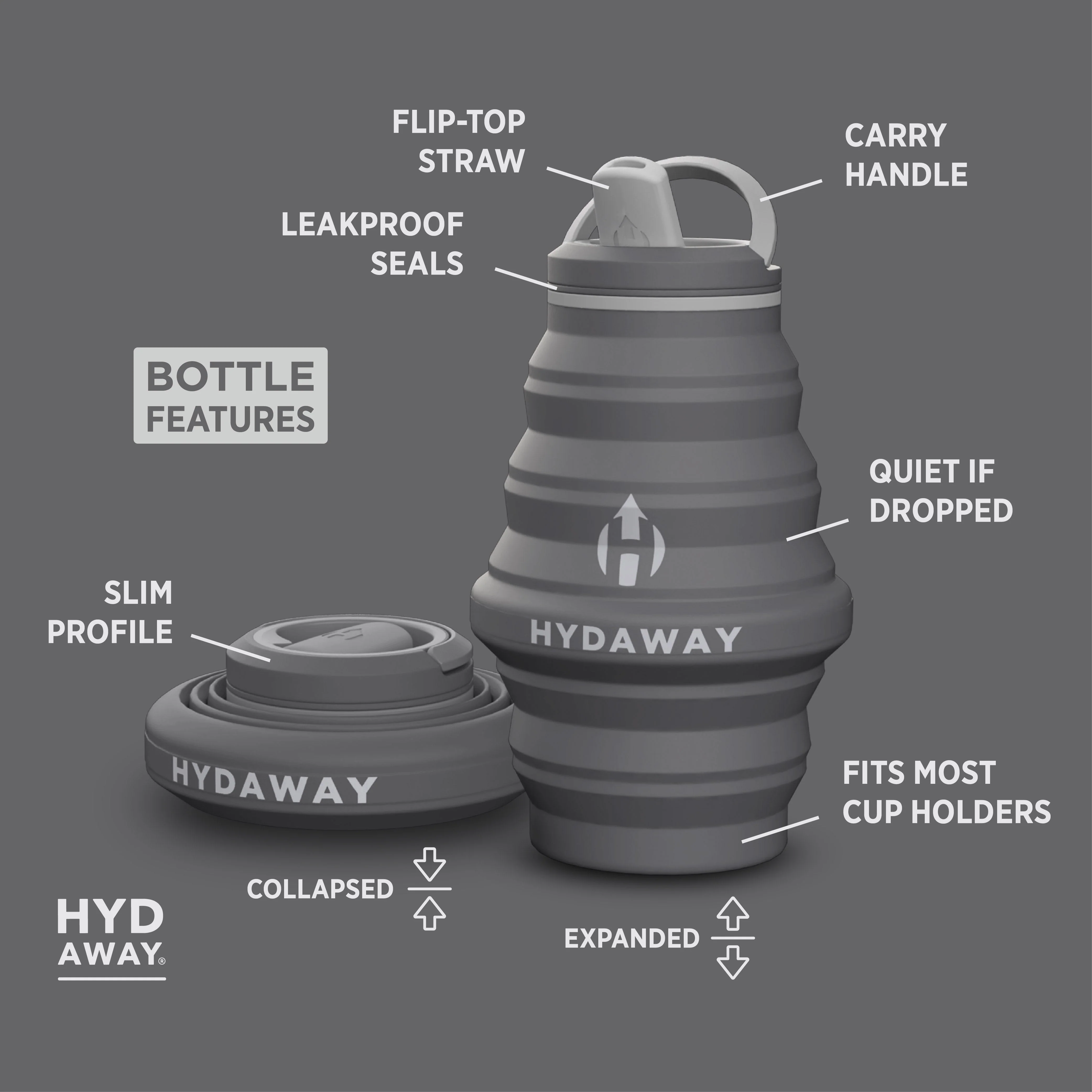 Hydaway - Collapsible Water Bottle | 17oz - Image 37