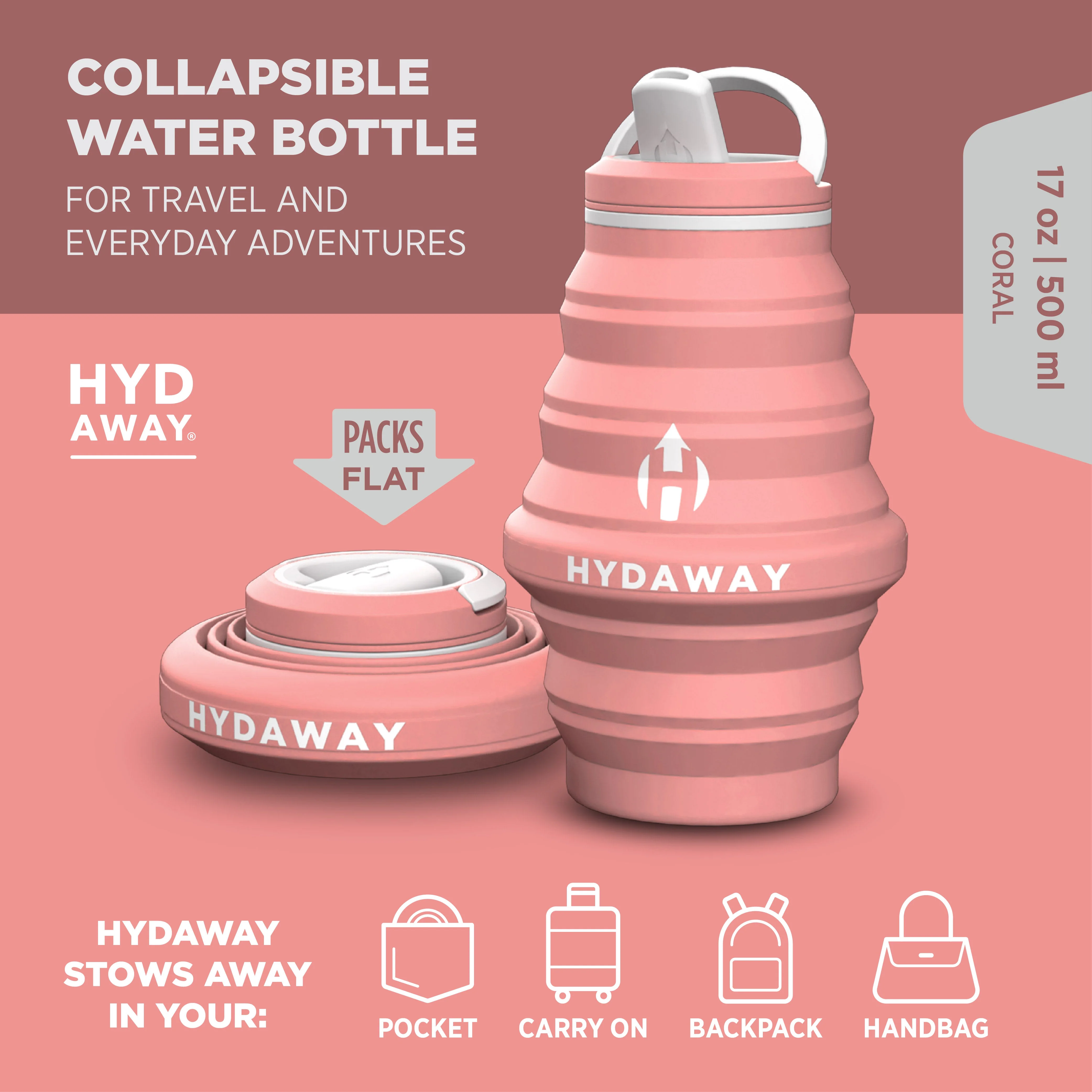Hydaway - Collapsible Water Bottle | 17oz - Image 50