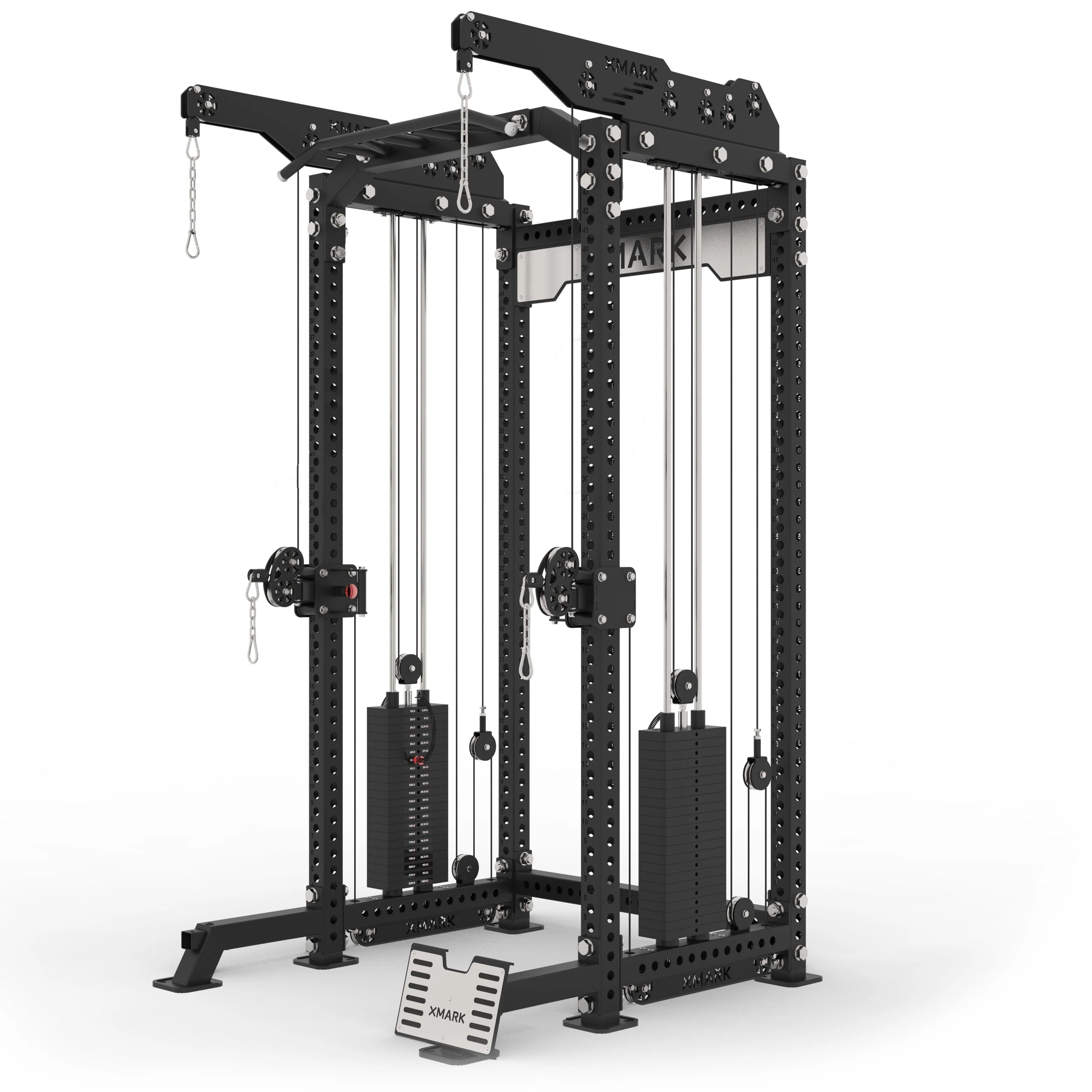 XMARK - Commercial Half Rack Functional Trainer with Lat Pulldown and Low Row - Image 2