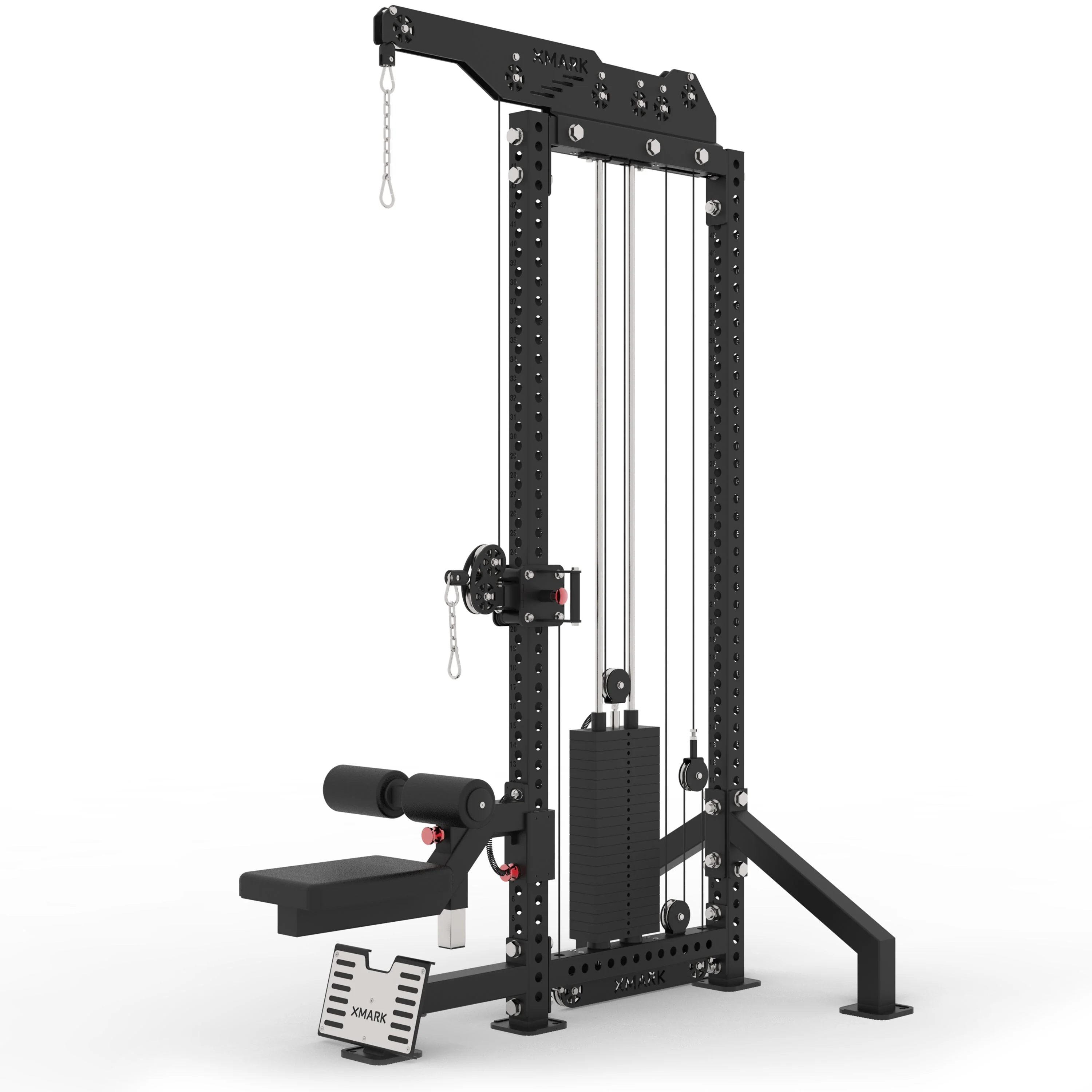 XMARK - Commercial Lat Pulldown and Low Row Single Stack Functional Trainer - Image 2