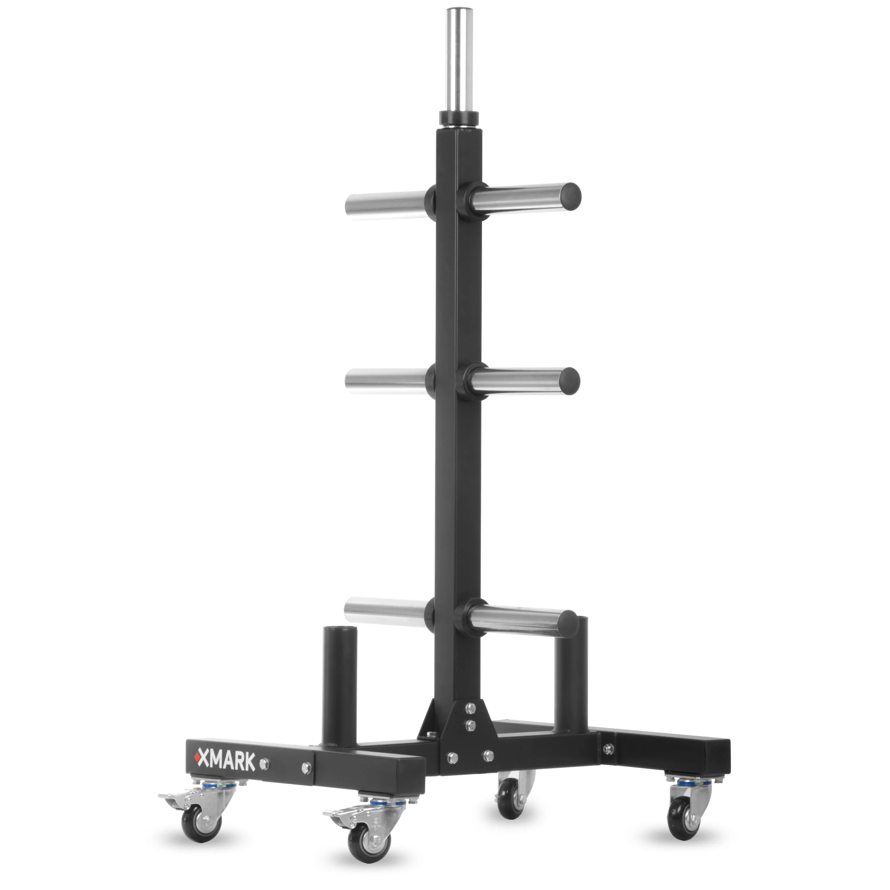 XMARK - Commercial Olympic Weight Plate Tree on Castors with Dual Bar Holders