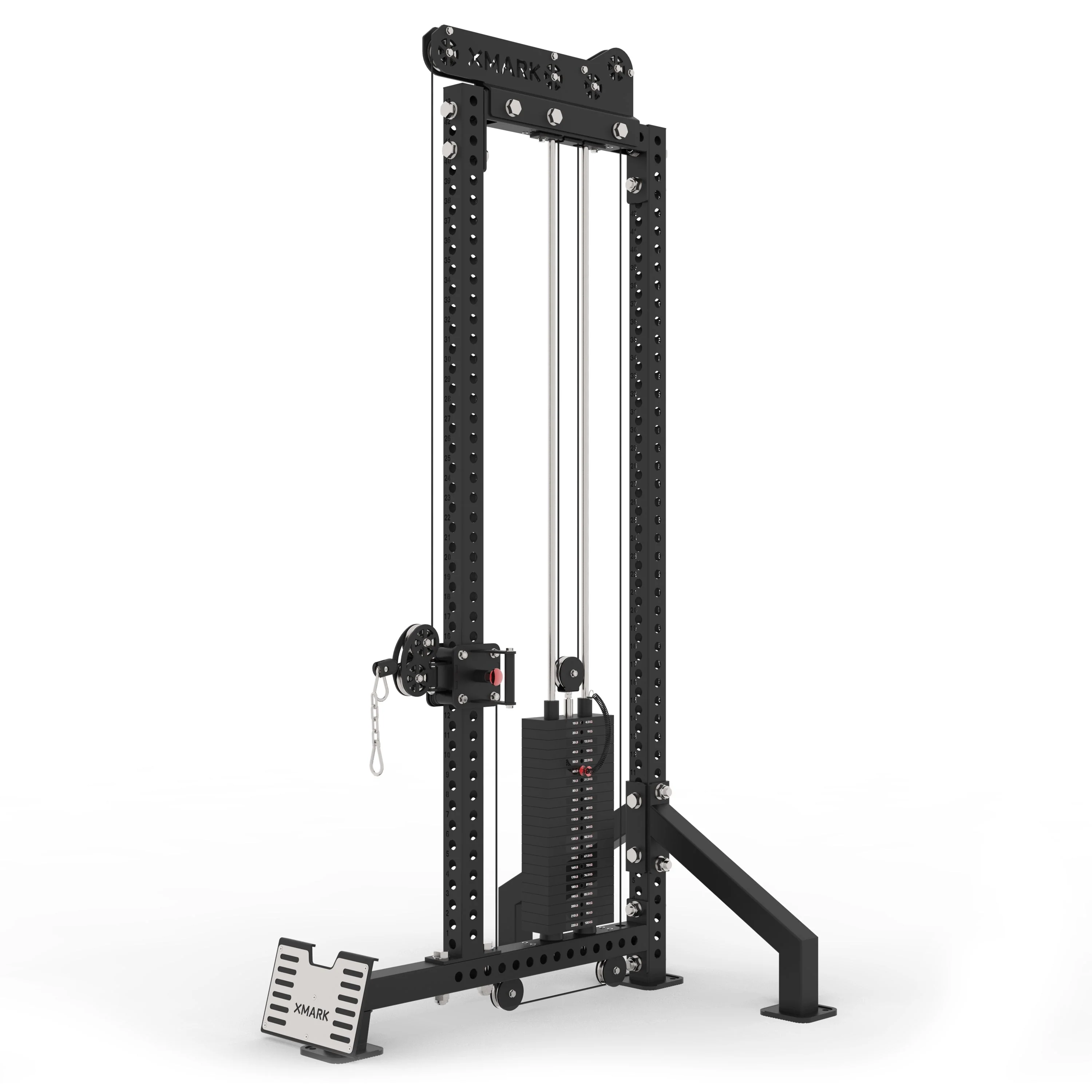 XMARK - Commercial Single-Stack Functional Trainer, Low Row, Cable Attachments - Image 2