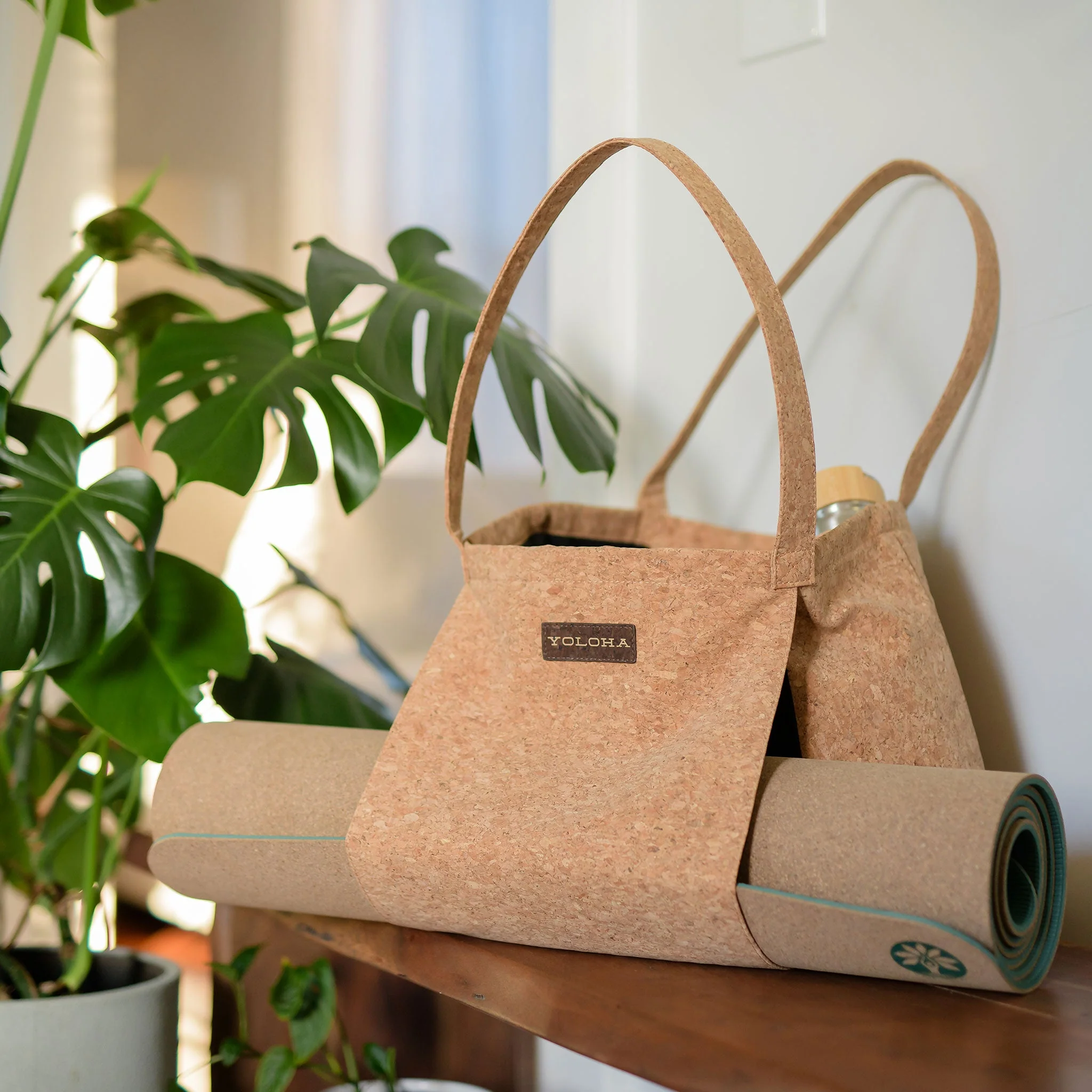 Yoloha Yoga - Cork Tote Bag - Image 4