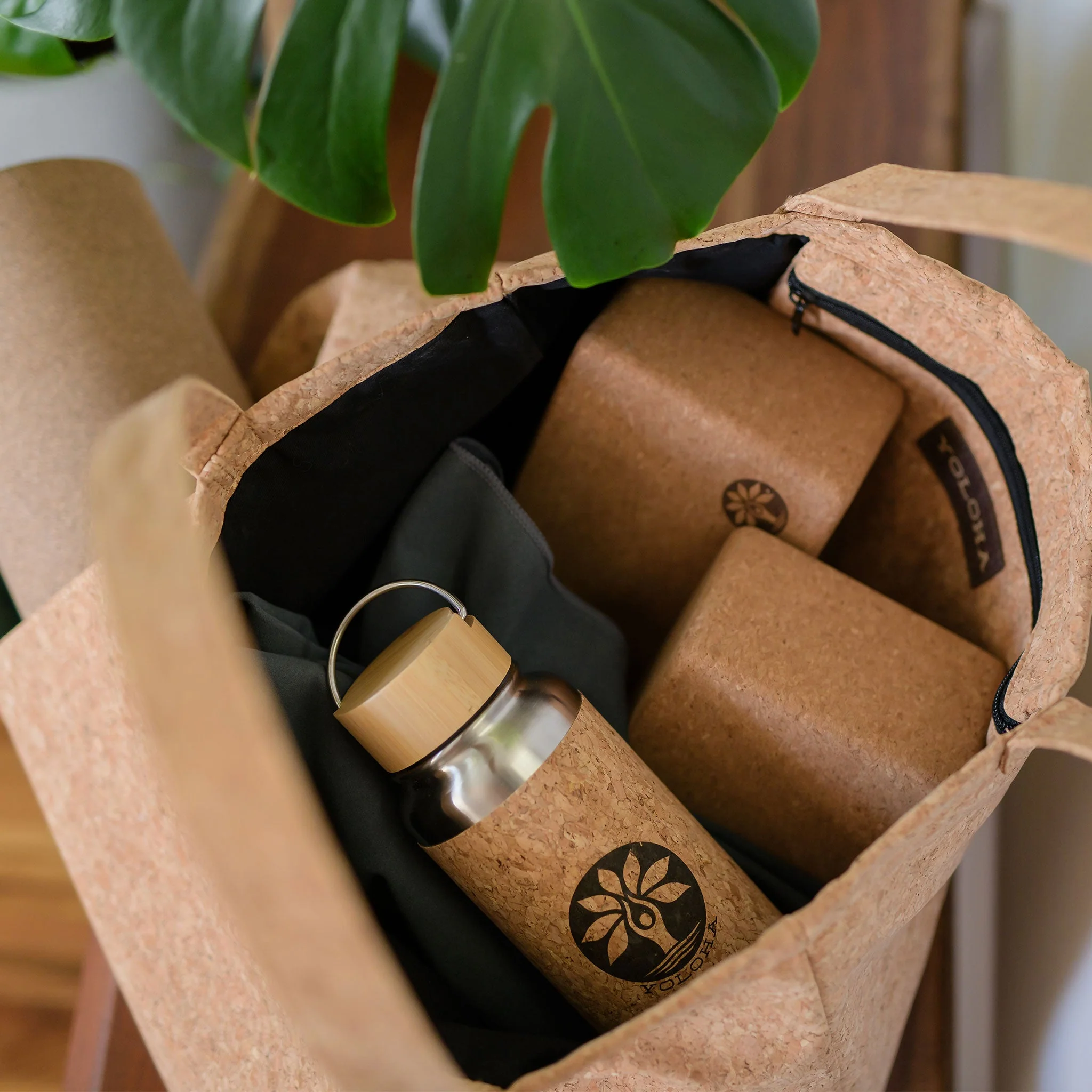 Yoloha Yoga - Cork Tote Bag - Image 5