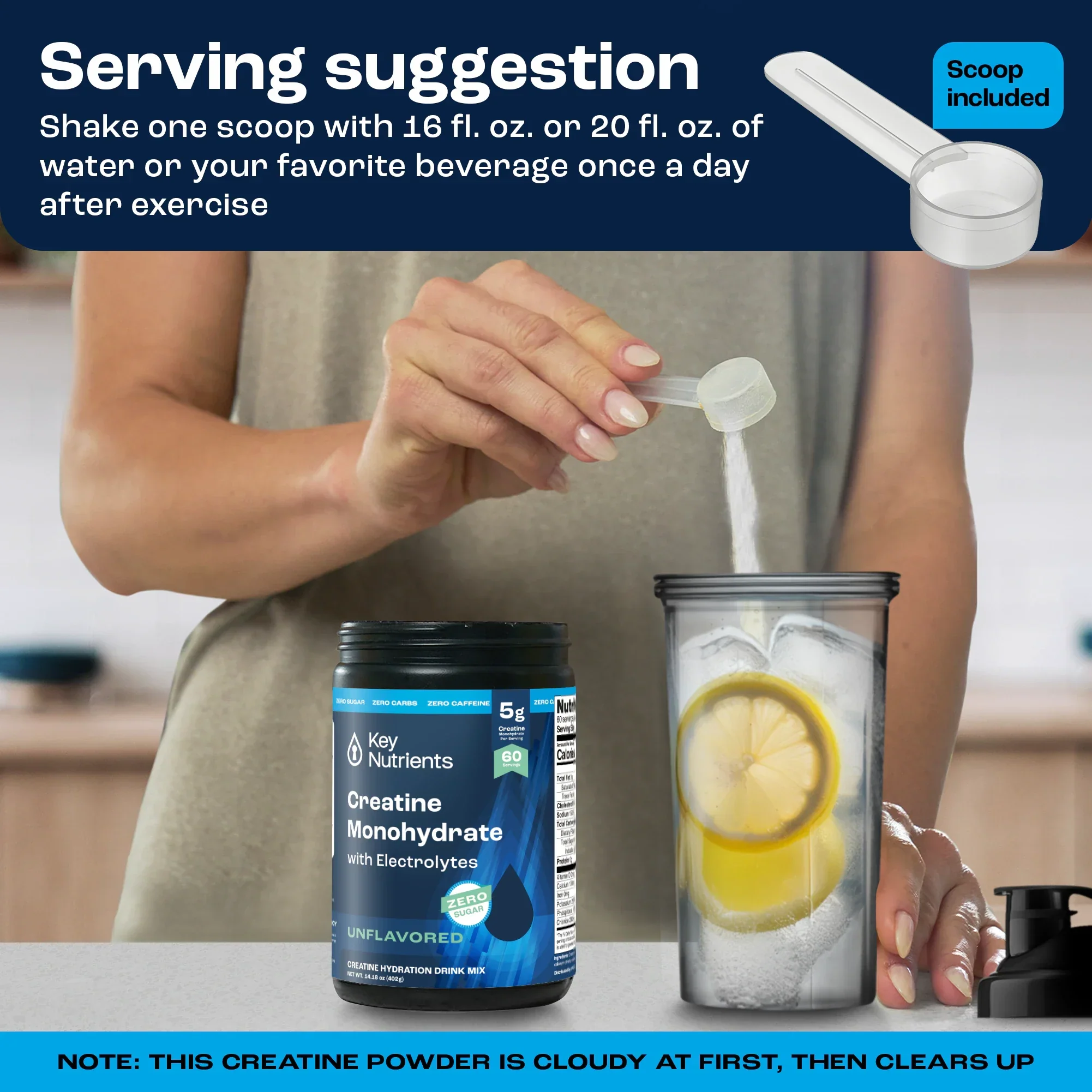 Key Nutrients - Creatine With Electrolytes Powder (Unflavored) - Image 8