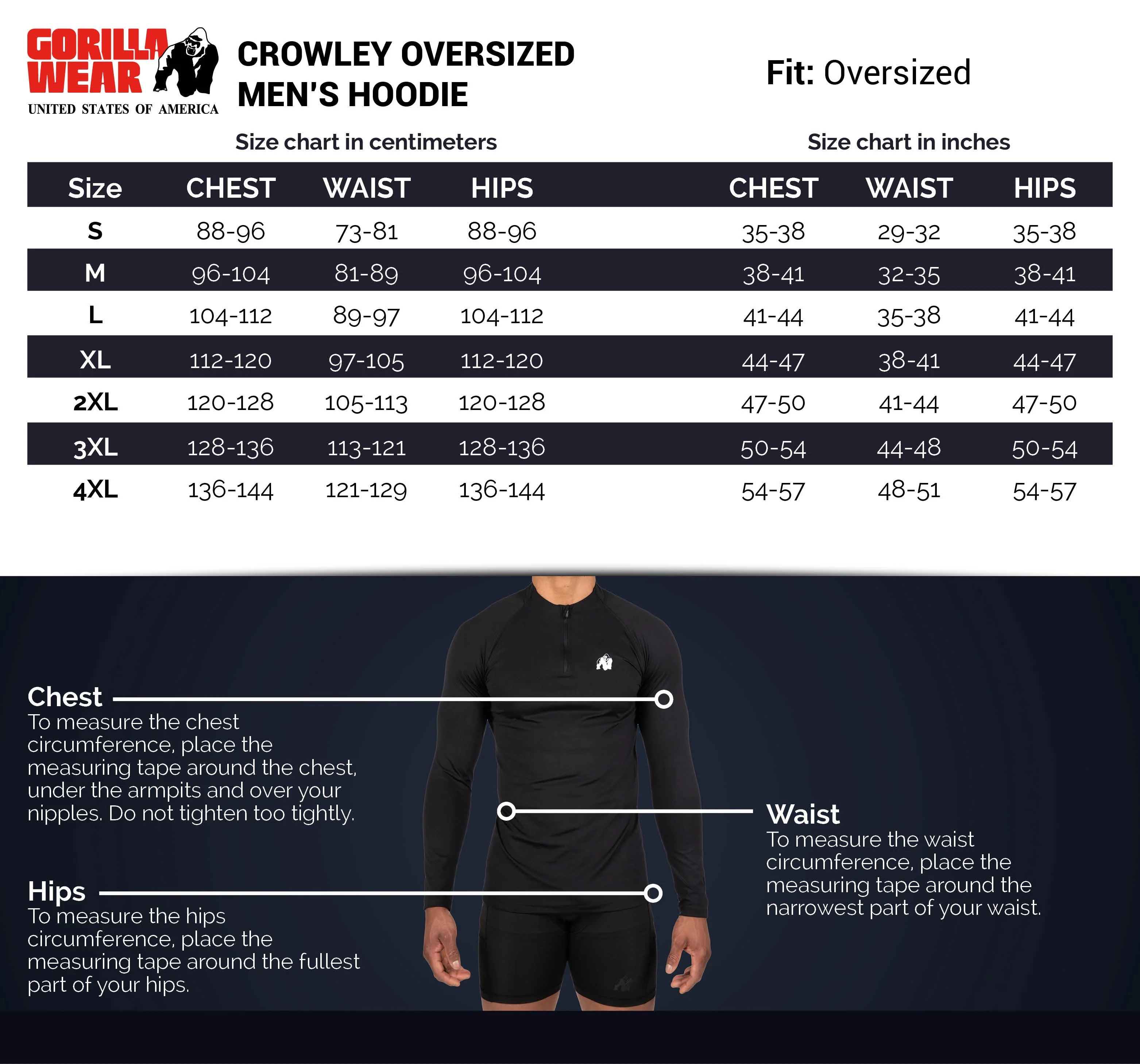 Gorilla Wear - Crowley Men's Oversized Hoodie - Washed Gray - Image 8