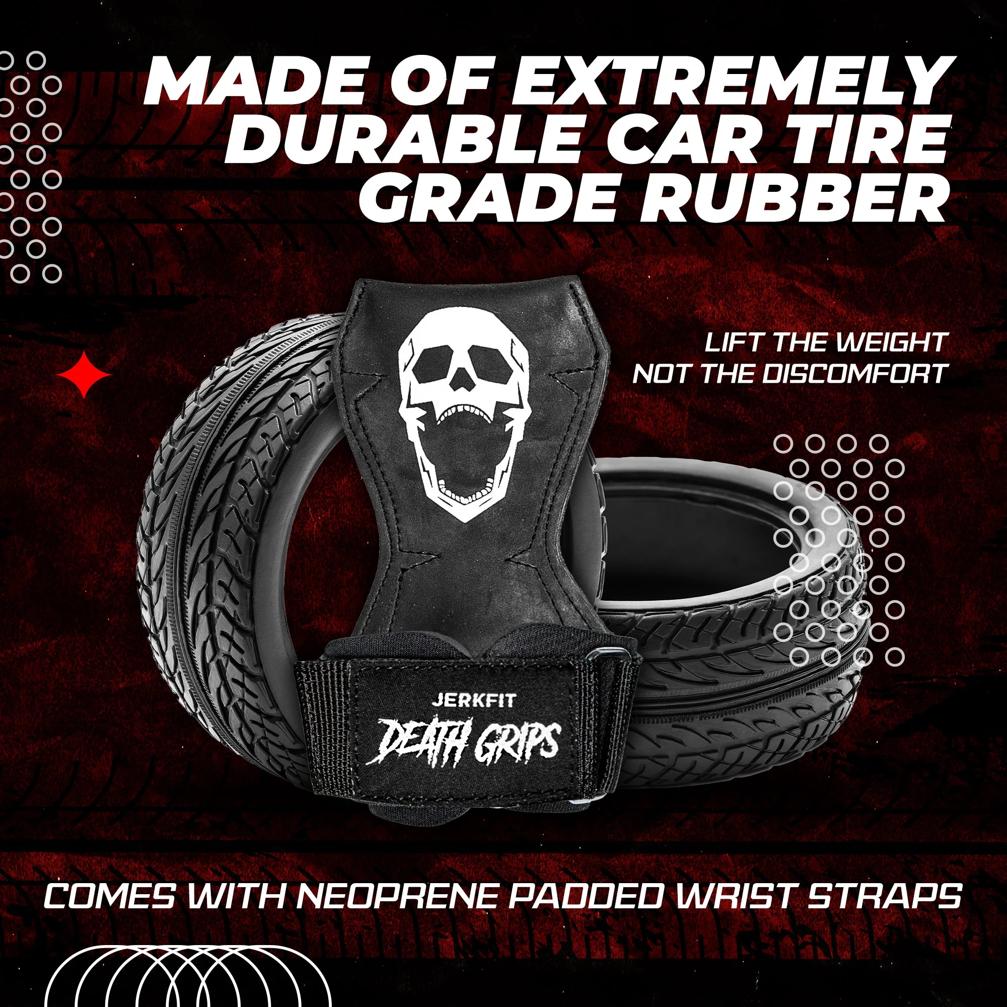 JerkFit - Death Grips Premium Heavy Lifting Straps - Image 4