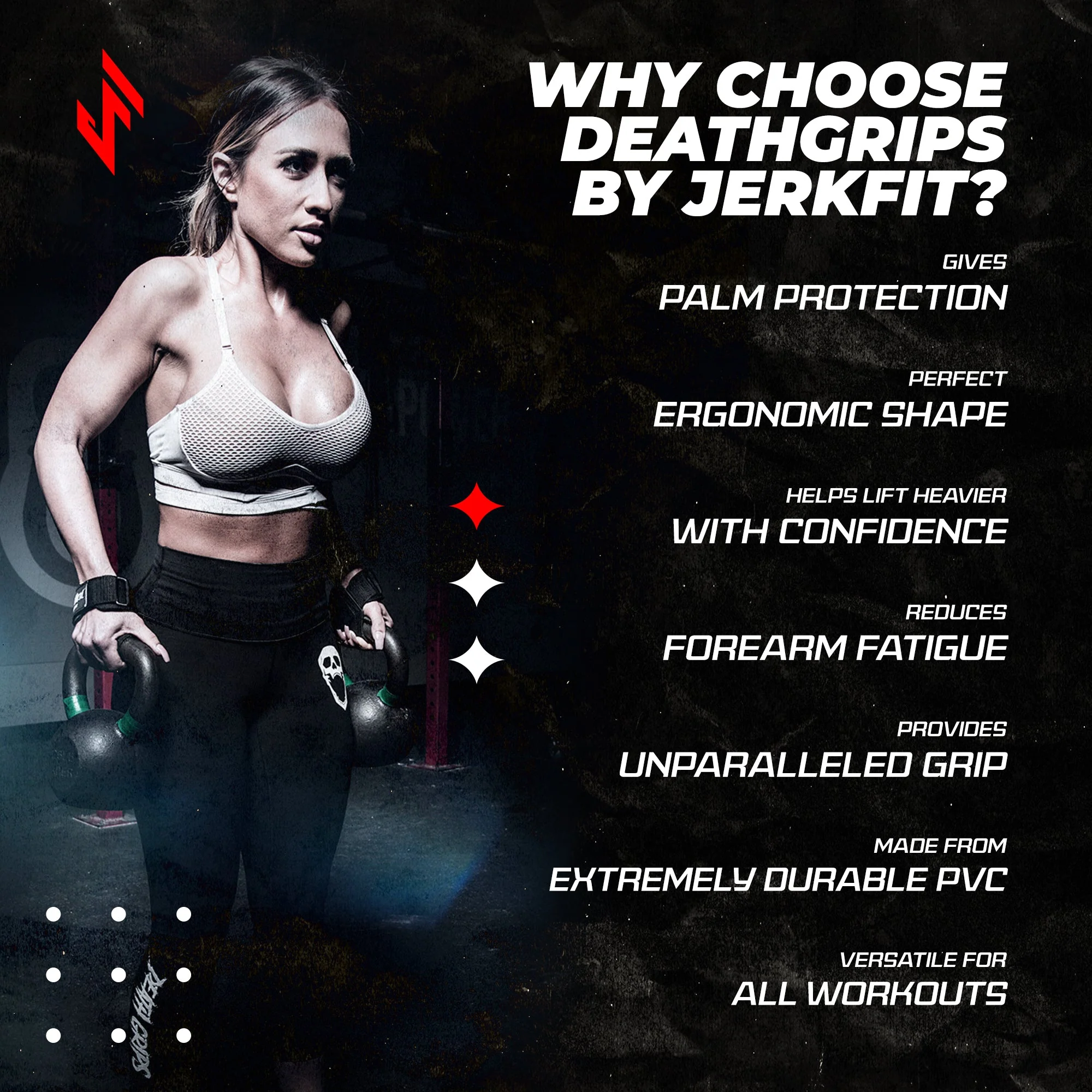 JerkFit - Death Grips Premium Heavy Lifting Straps - Image 9