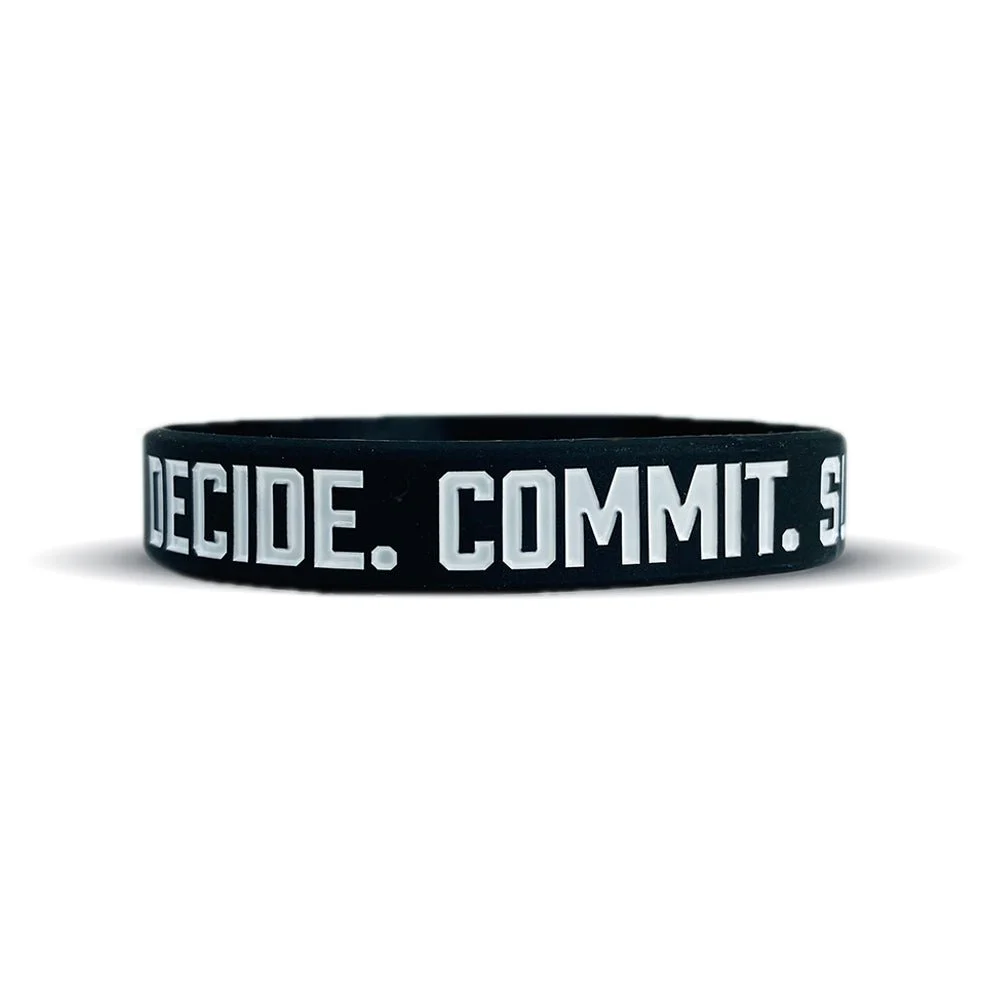Elite Athletic Gear - Decide. Commit. Succeed. Wristband