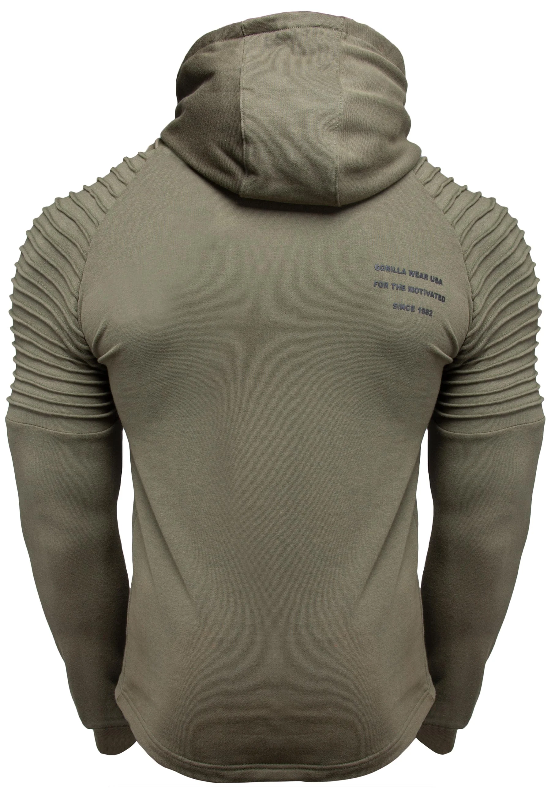 Gorilla Wear - Delta Zipped Hoodie - Army Green - Image 8