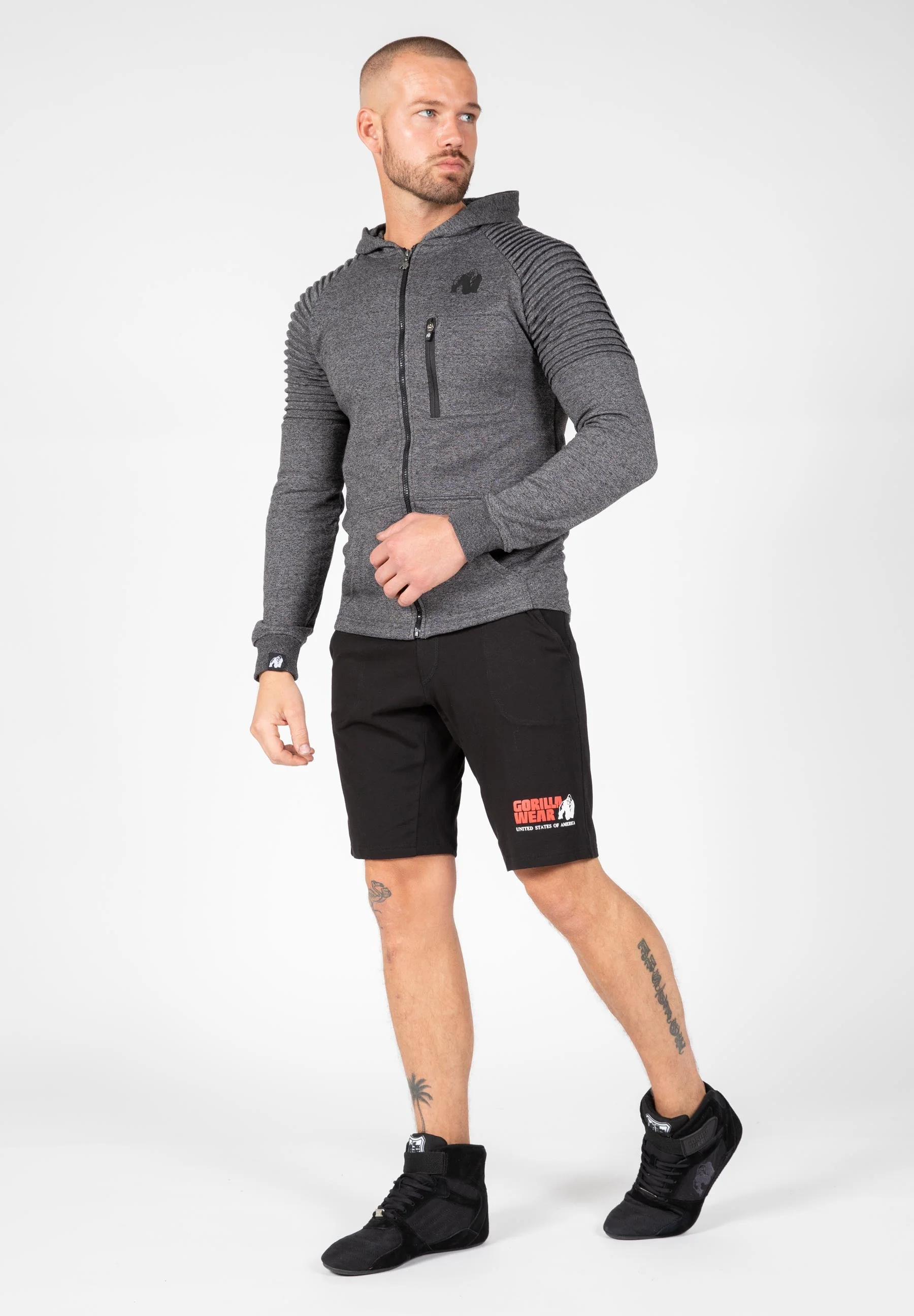 Gorilla Wear - Delta Zipped Hoodie - Gray - Image 3