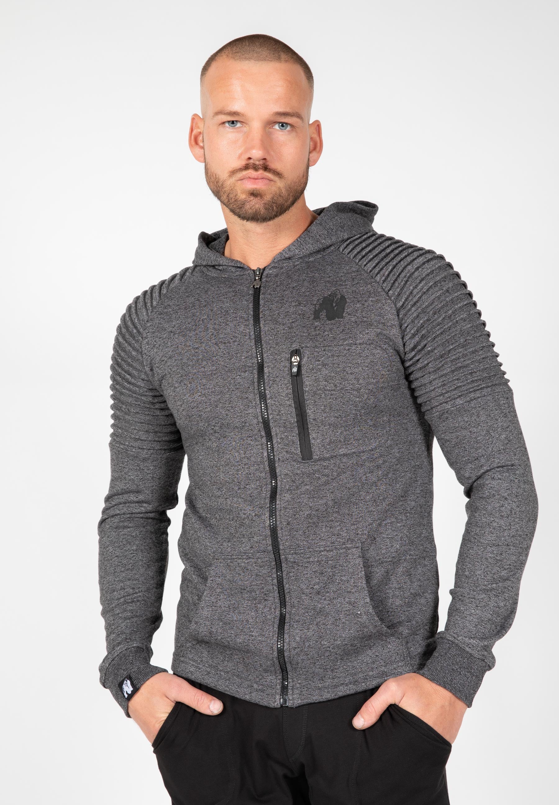 Gorilla Wear - Delta Zipped Hoodie - Gray - Image 4