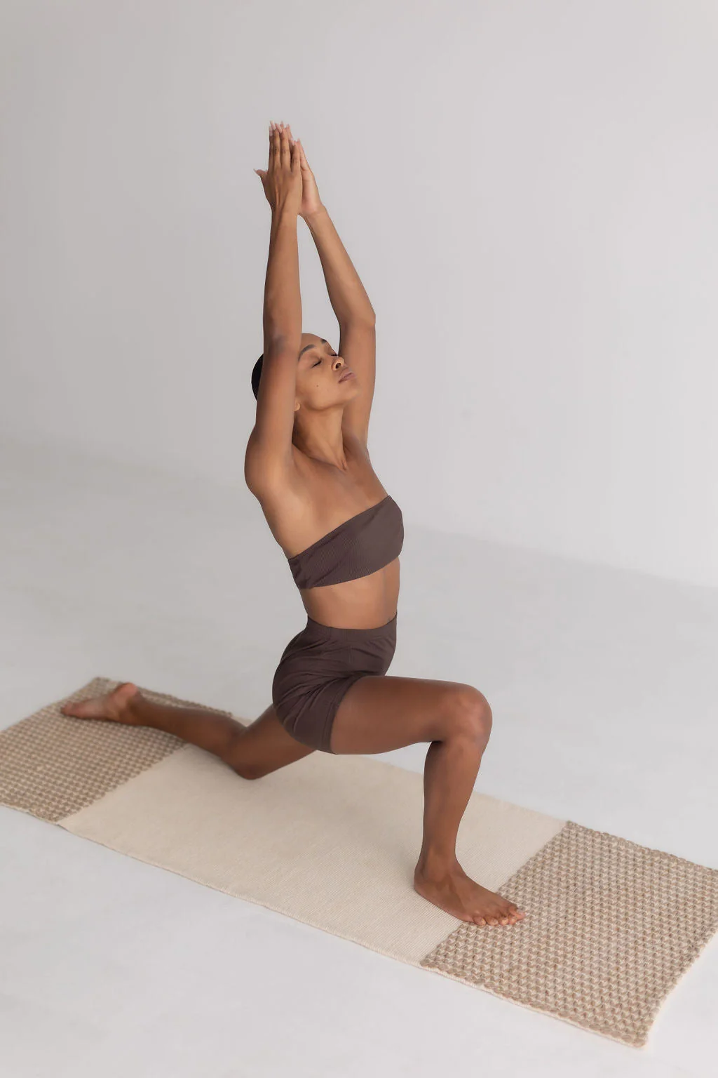 Oko Living - Diamond Yoga Mat - Clay & Cream 7mm - Image 3