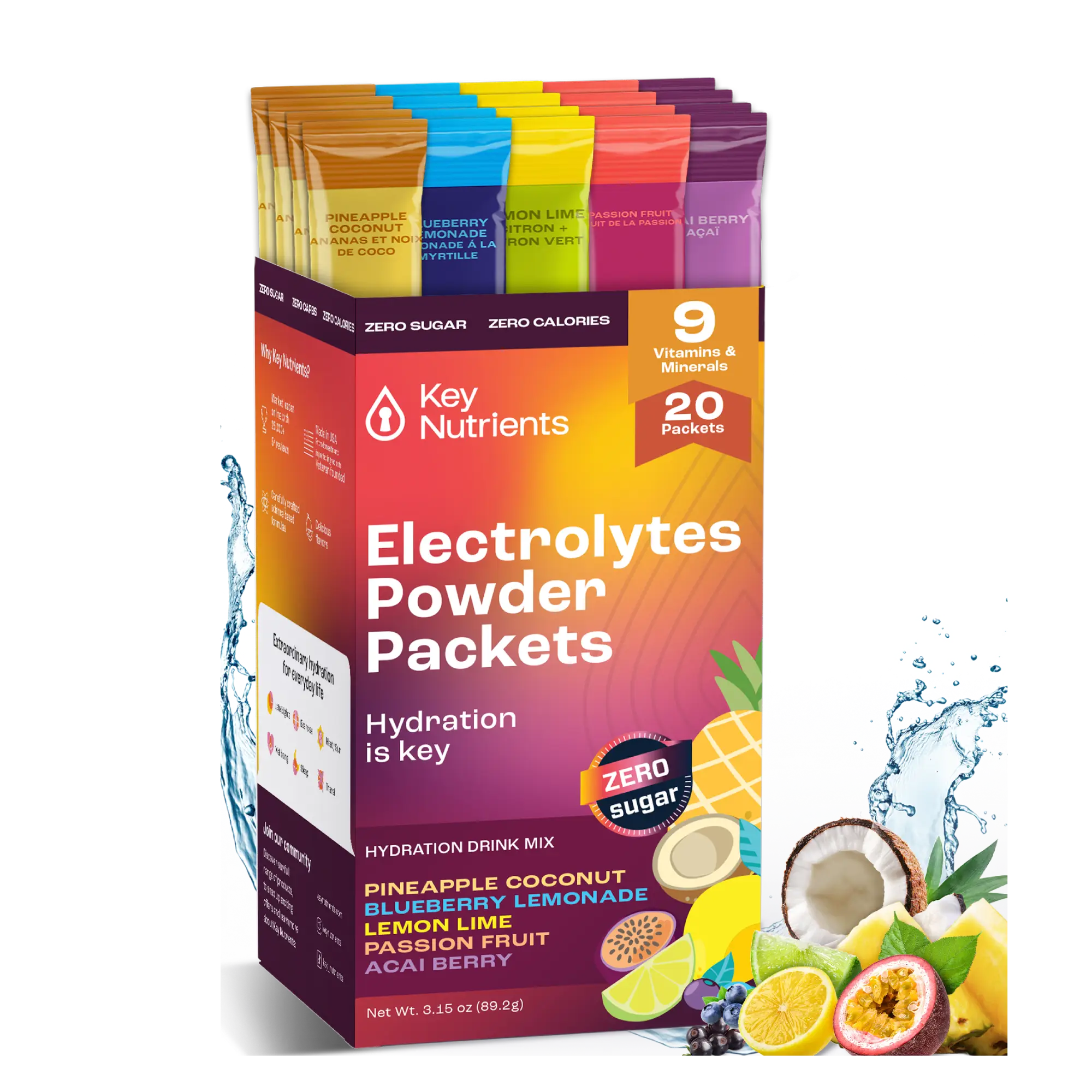 Key Nutrients - Electrolyte Recovery Plus Powder Travel Packets - Image 22