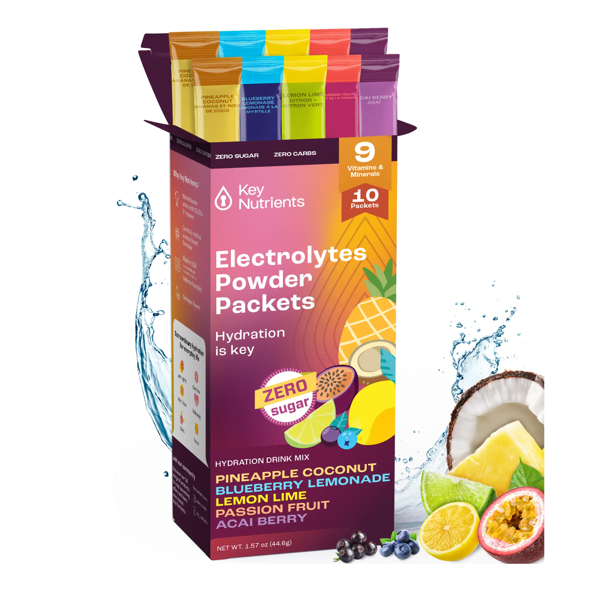 Key Nutrients - Electrolyte Recovery Plus Powder Travel Packets - Image 24