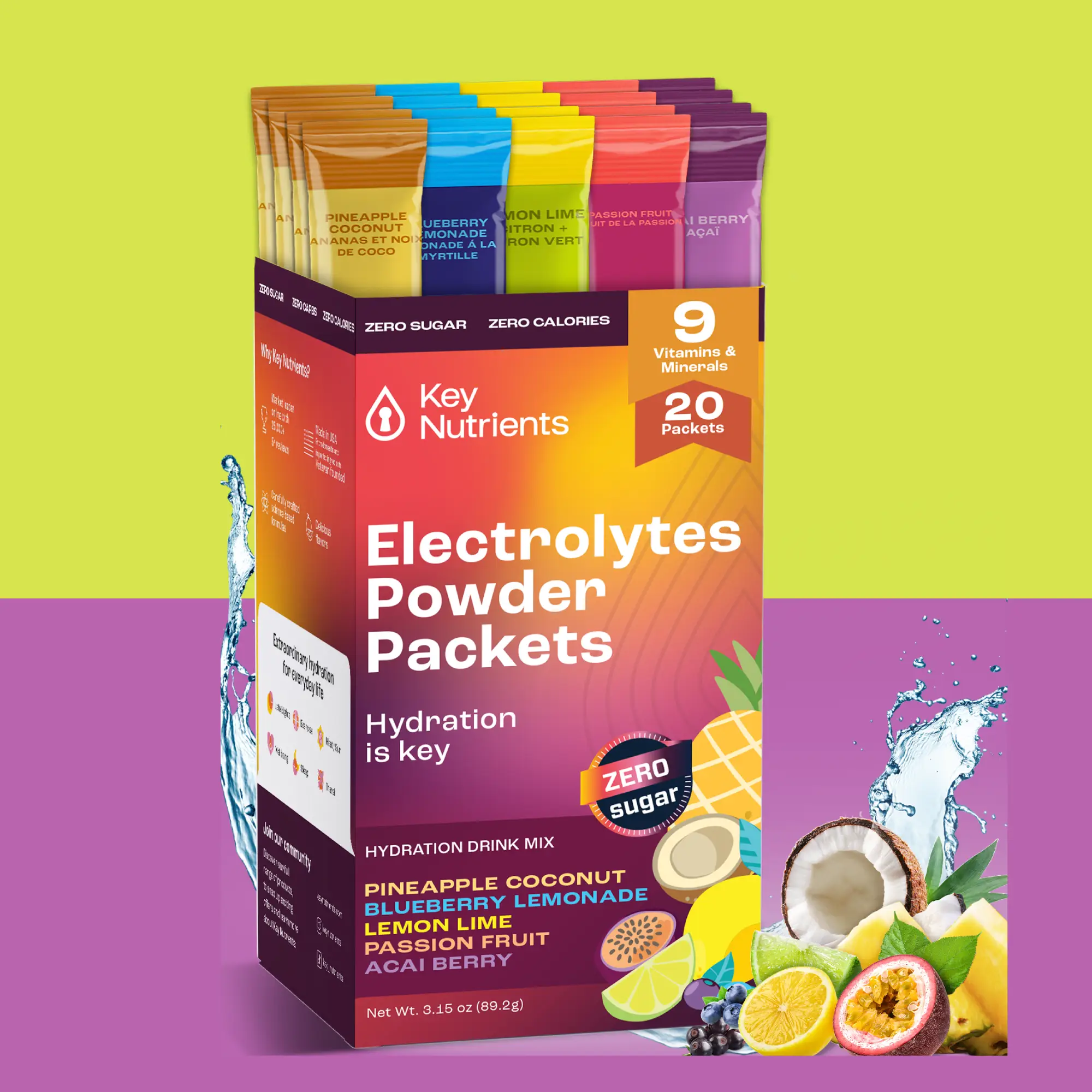Key Nutrients - Electrolyte Recovery Plus Powder Travel Packets - Image 25