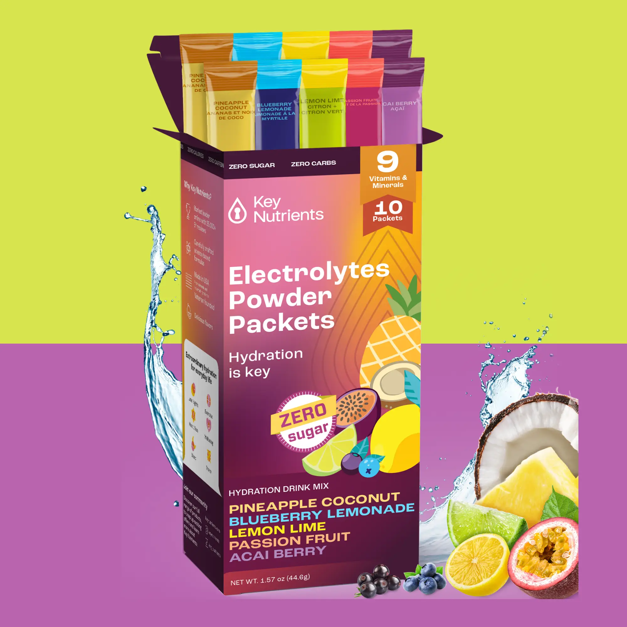 Key Nutrients - Electrolyte Recovery Plus Powder Travel Packets - Image 26