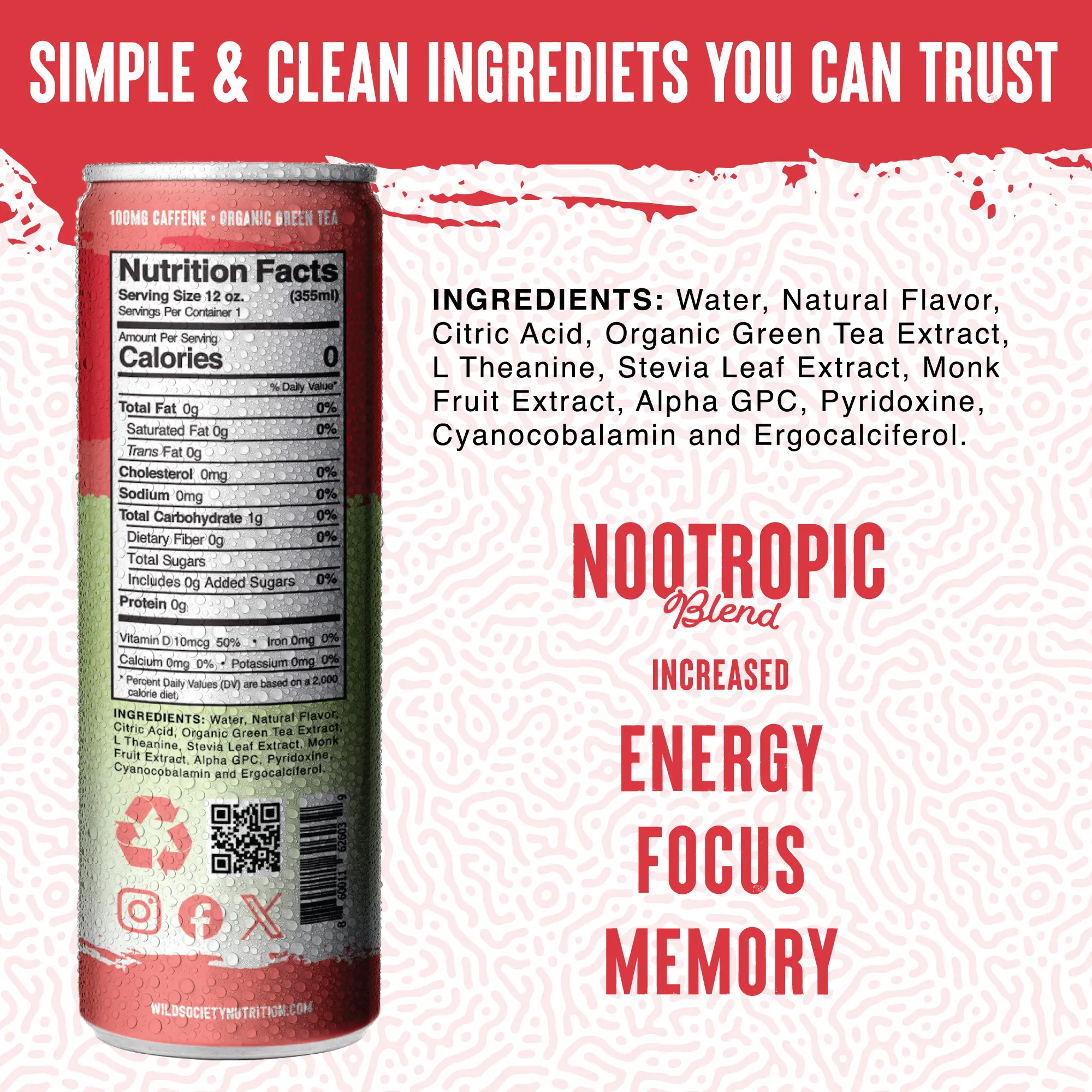 Wild Society Nutrition - Energy Drink with Nootropics - Image 6