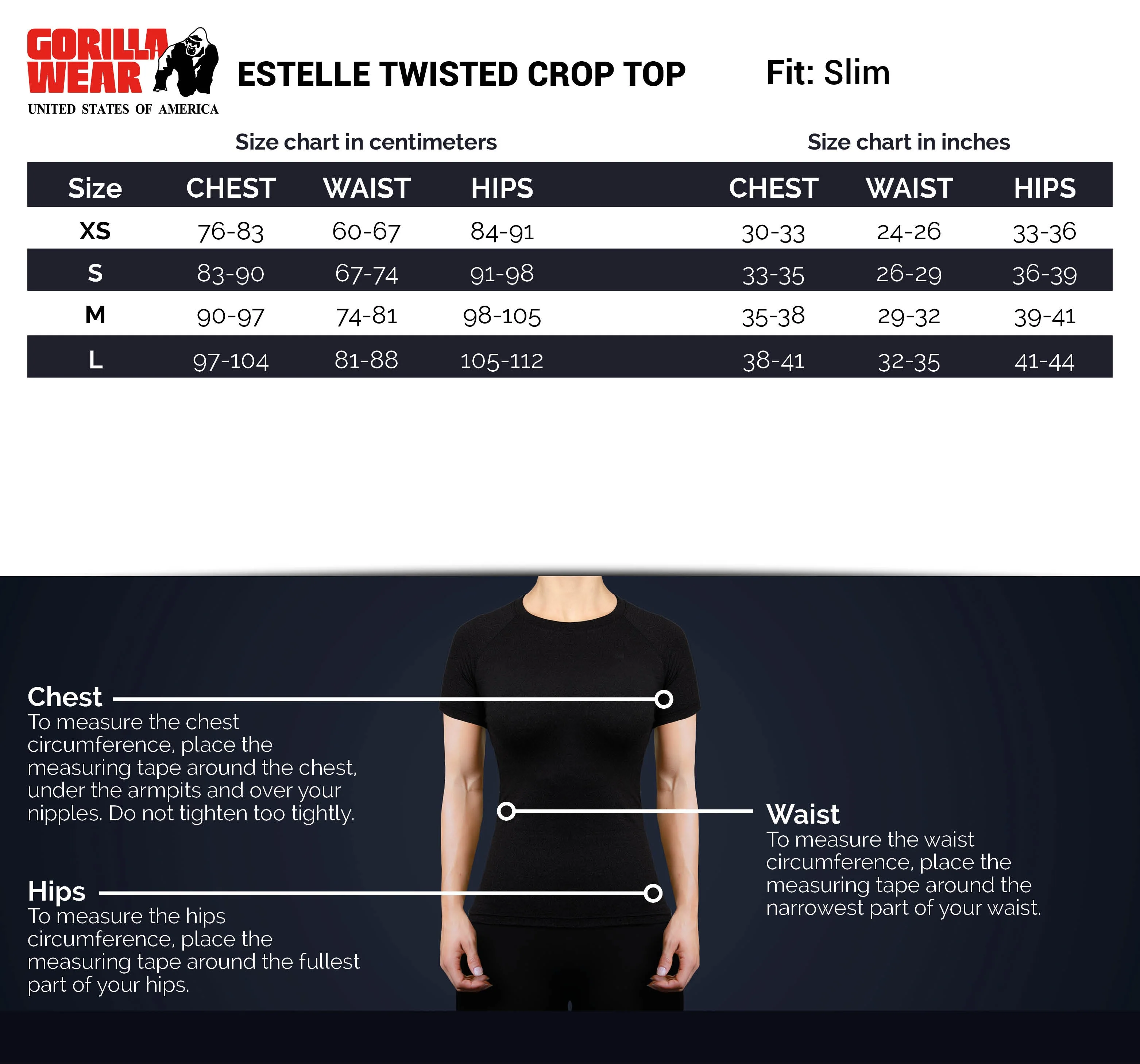 Gorilla Wear - Estelle Twisted Crop Top - Black - Image 8