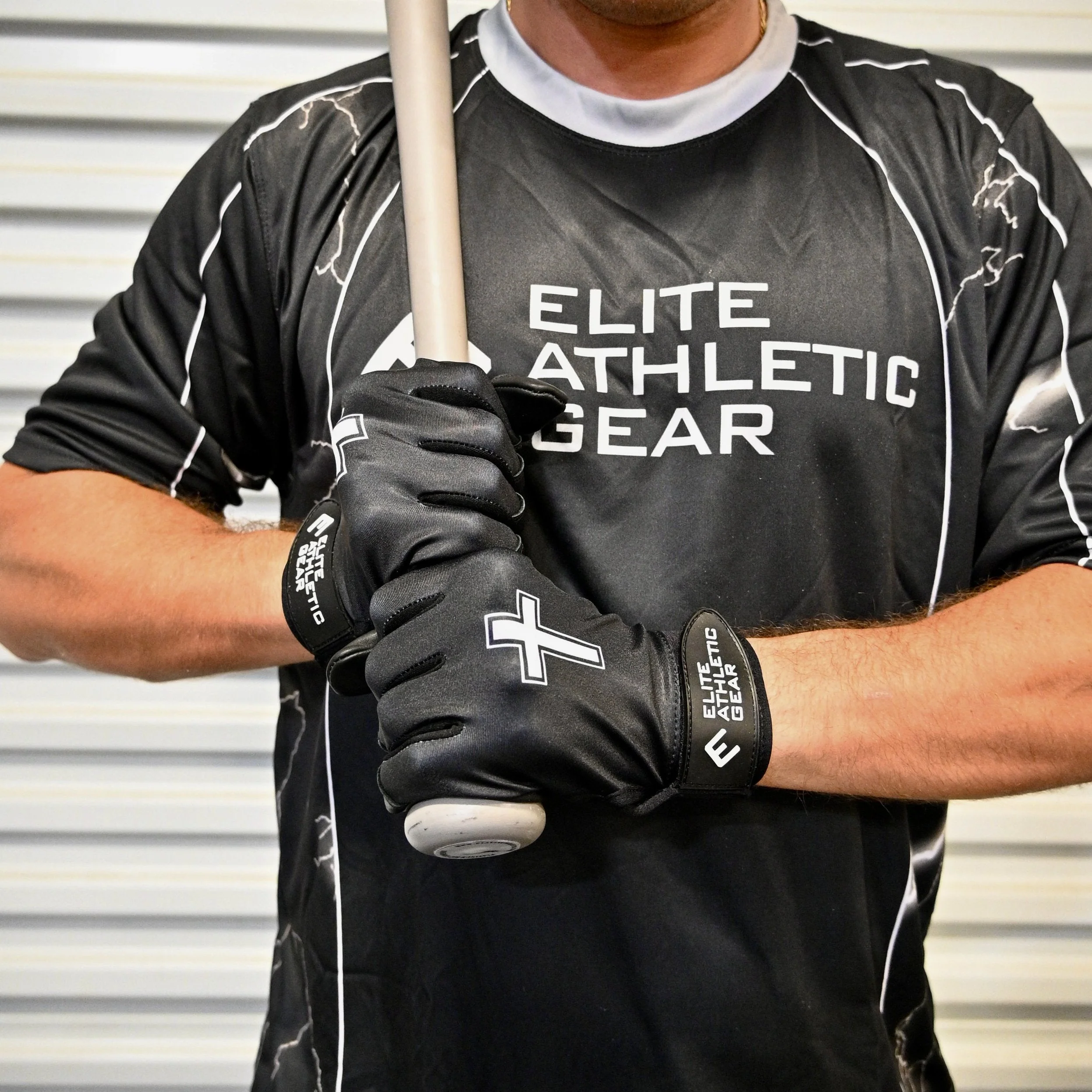 Elite Athletic Gear - Faith cross black batting gloves - Image 2
