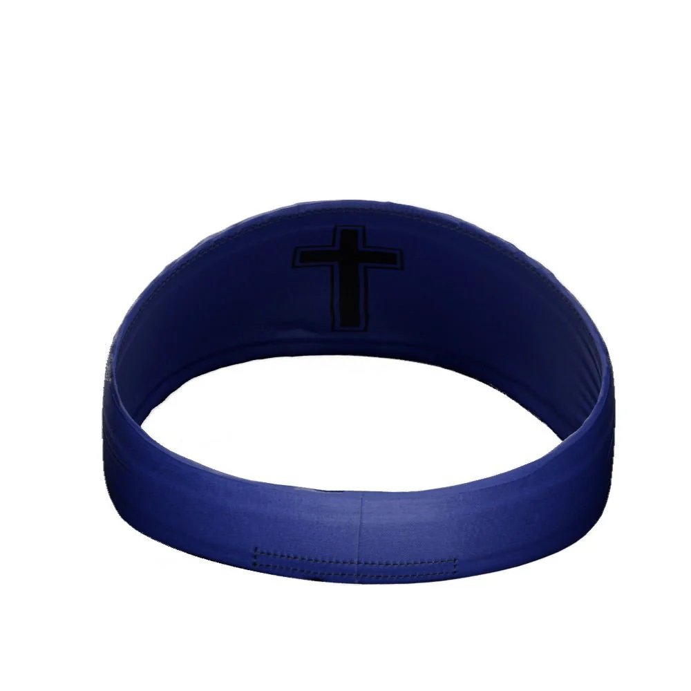 Elite Athletic Gear - Faith Cross Navy Headband - Image 3