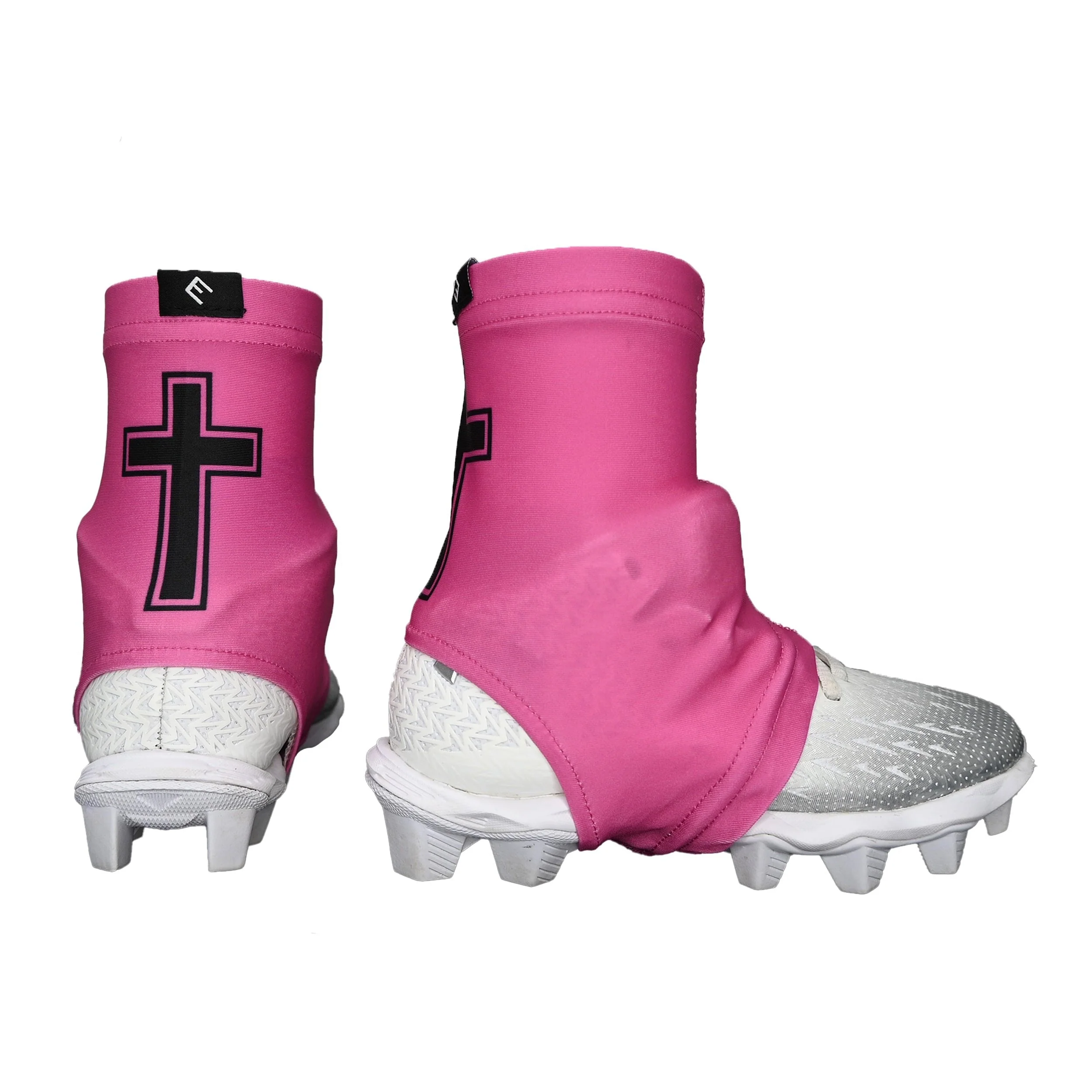 Elite Athletic Gear - Faith cross pink cleat covers