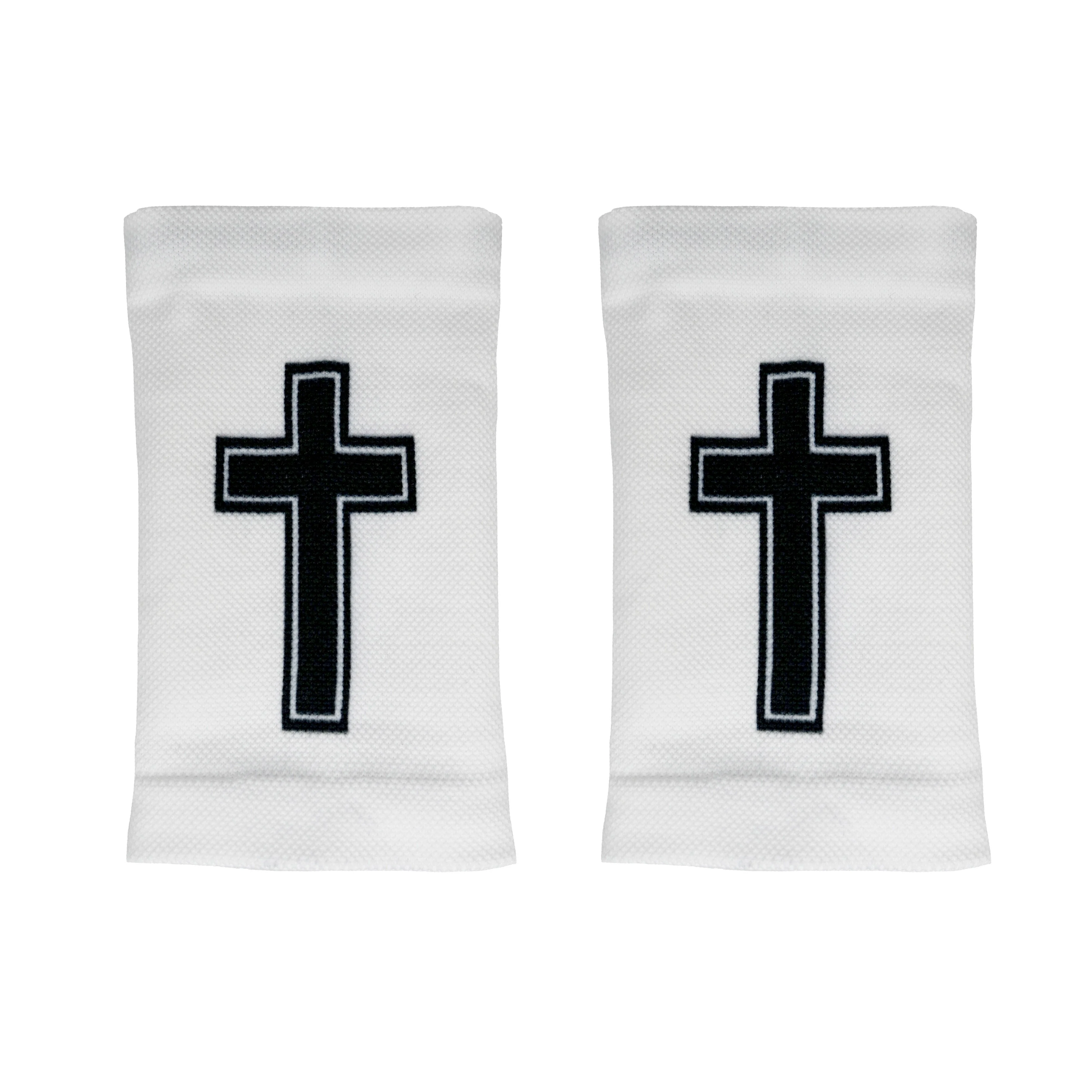 Elite Athletic Gear - Faith Cross White Wrist Support Sleeves - Image 2