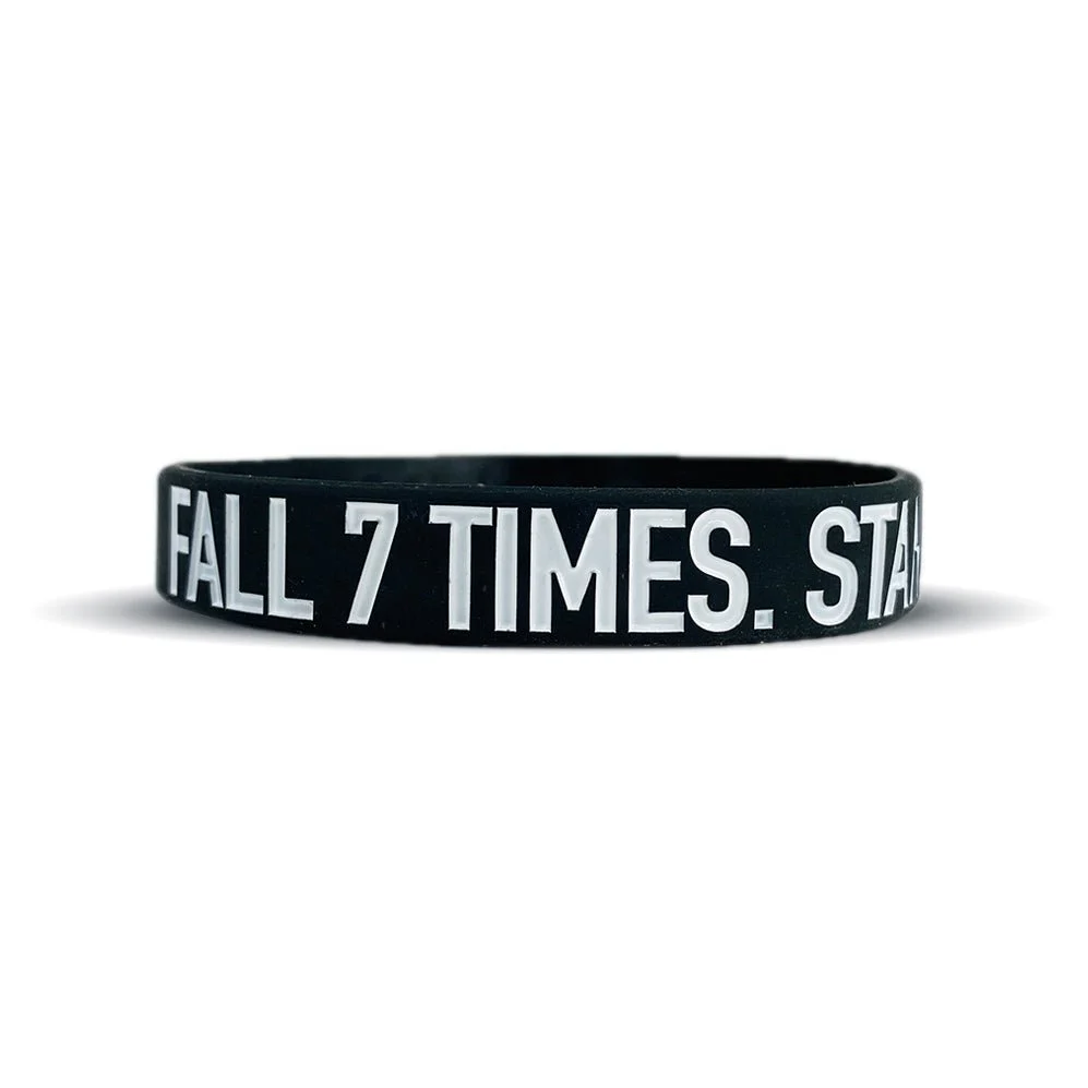Elite Athletic Gear - Fall 7 times. Stand up 8. Wristband.
