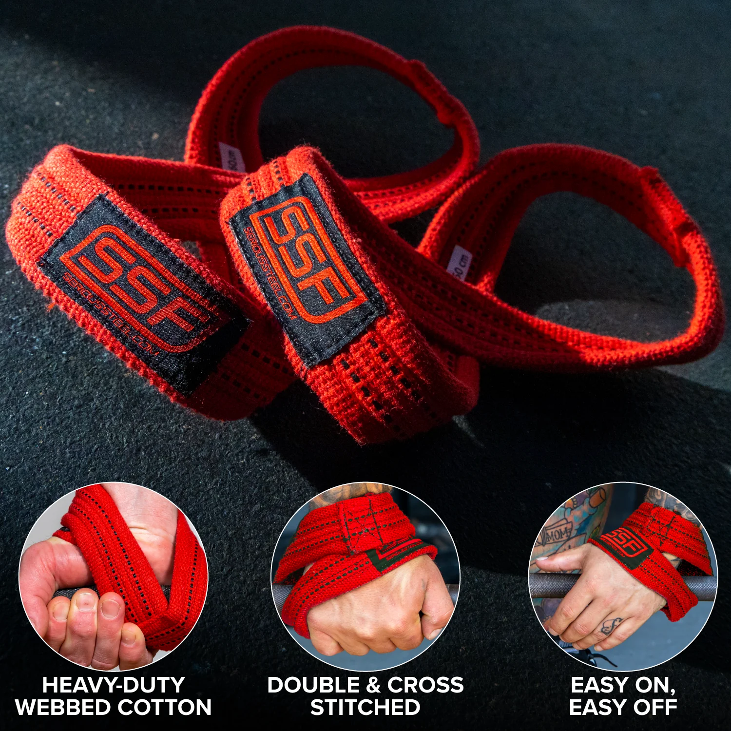 Serious Steel Fitness - Figure 8 Lifting Straps - Image 16