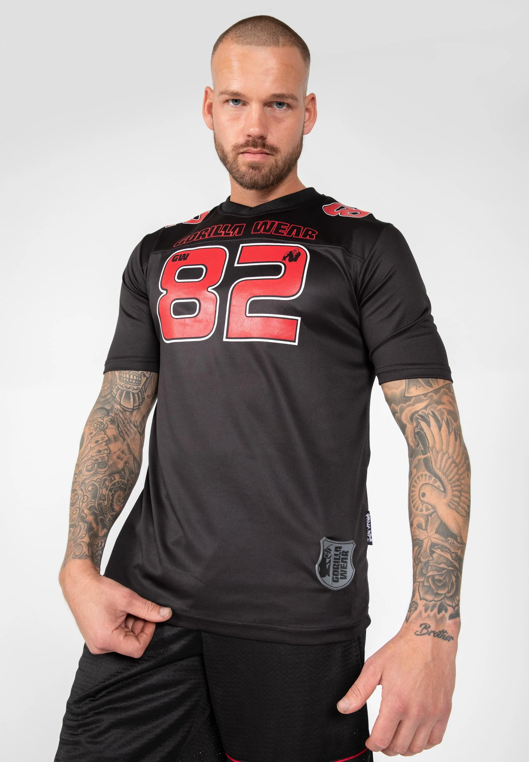 Gorilla Wear - Fresno T-Shirt - Black/Red - Image 4