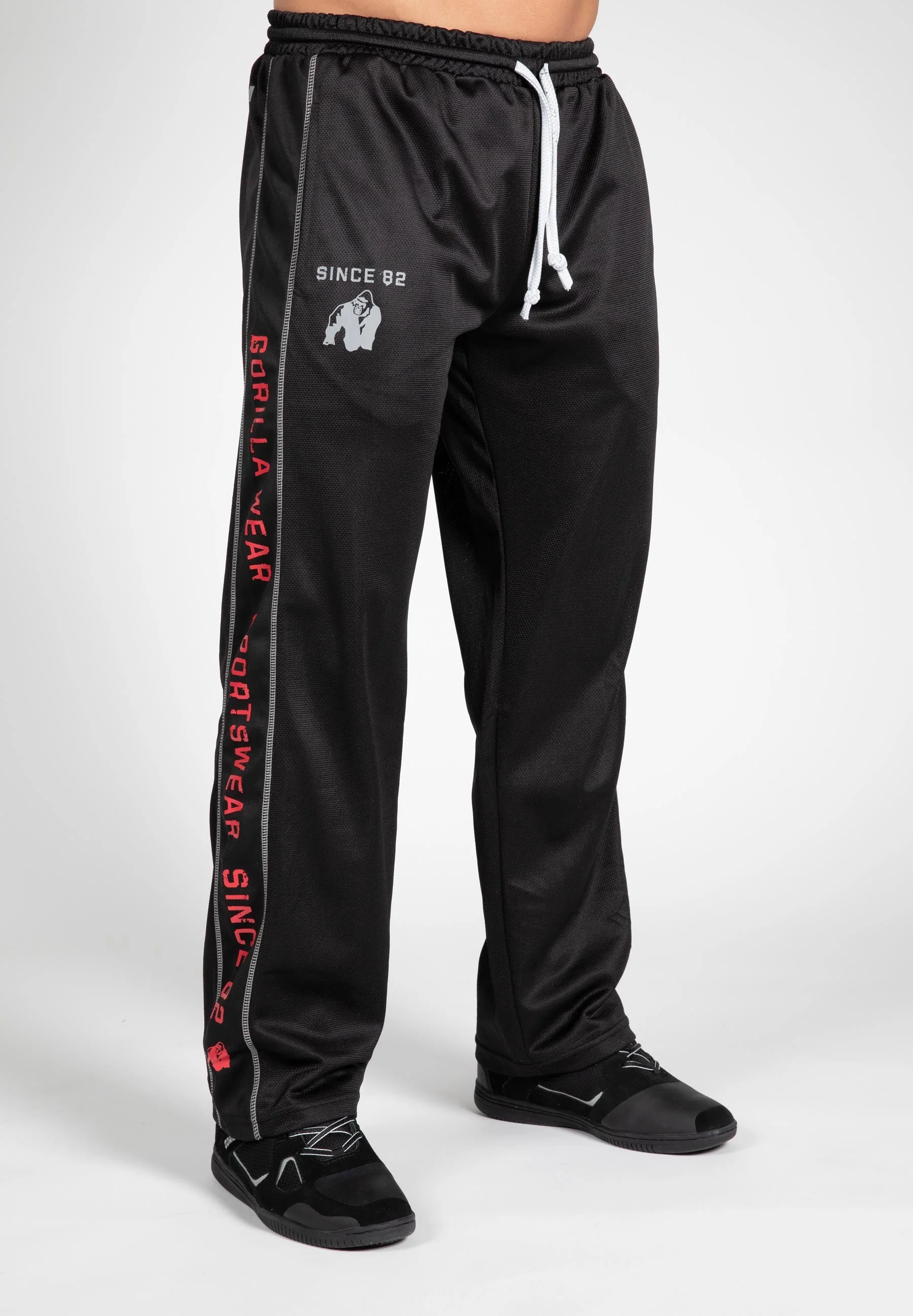 Gorilla Wear - Functional Mesh Pants - Black/Red - Image 2