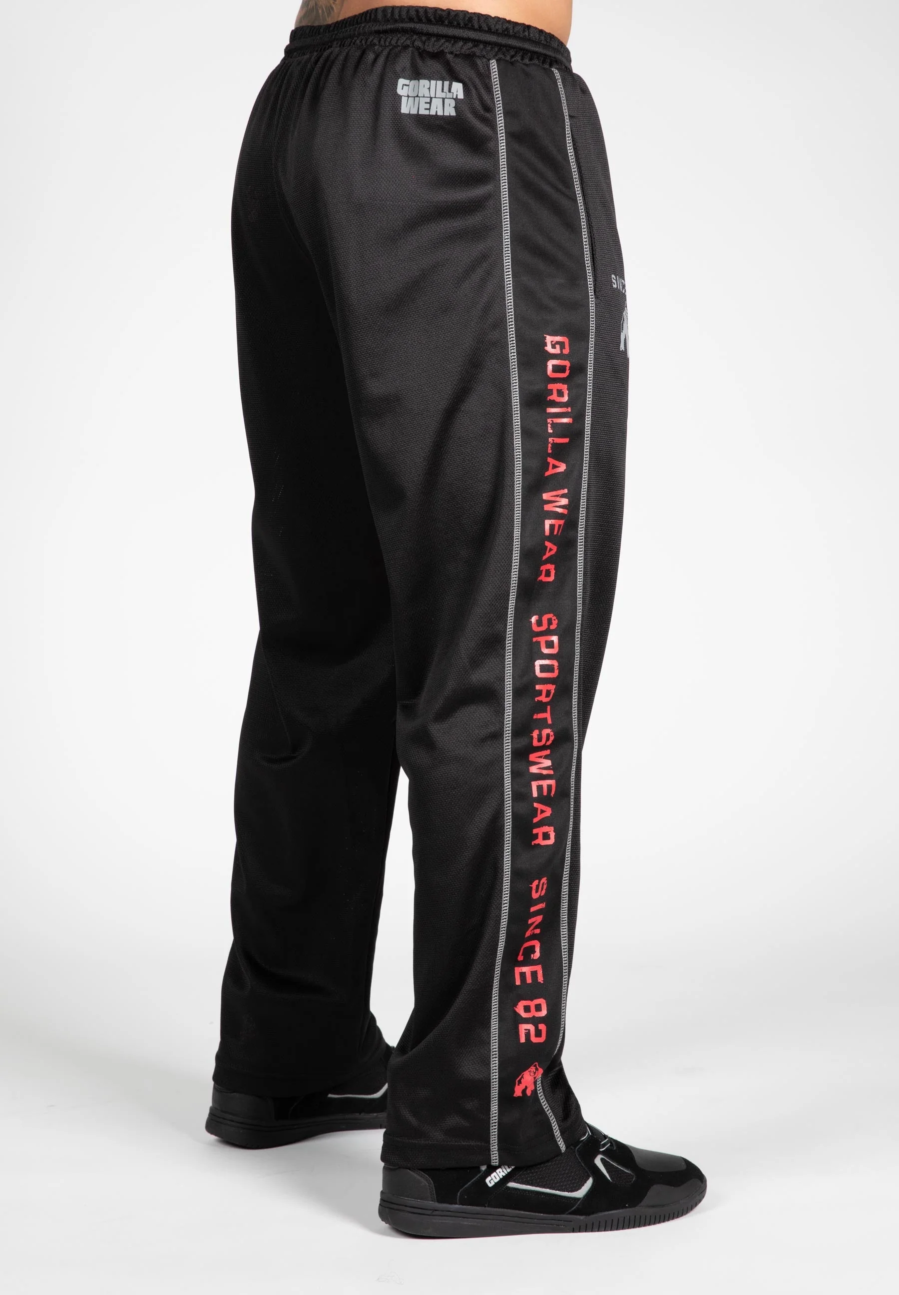 Gorilla Wear - Functional Mesh Pants - Black/Red - Image 3