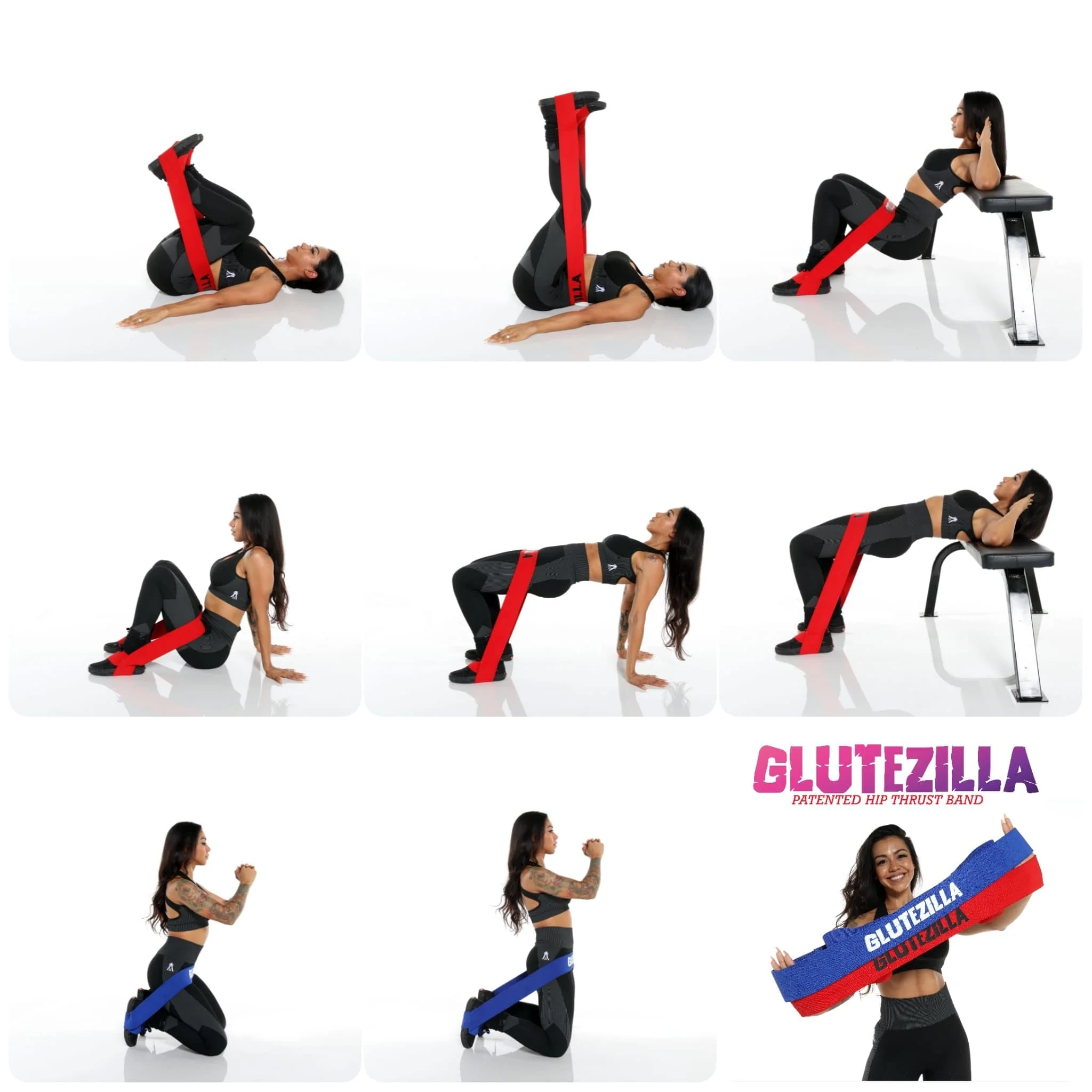 The X Bands - Glutezilla Patented Hip Thrust Glute Workout Resistance Band - Image 16