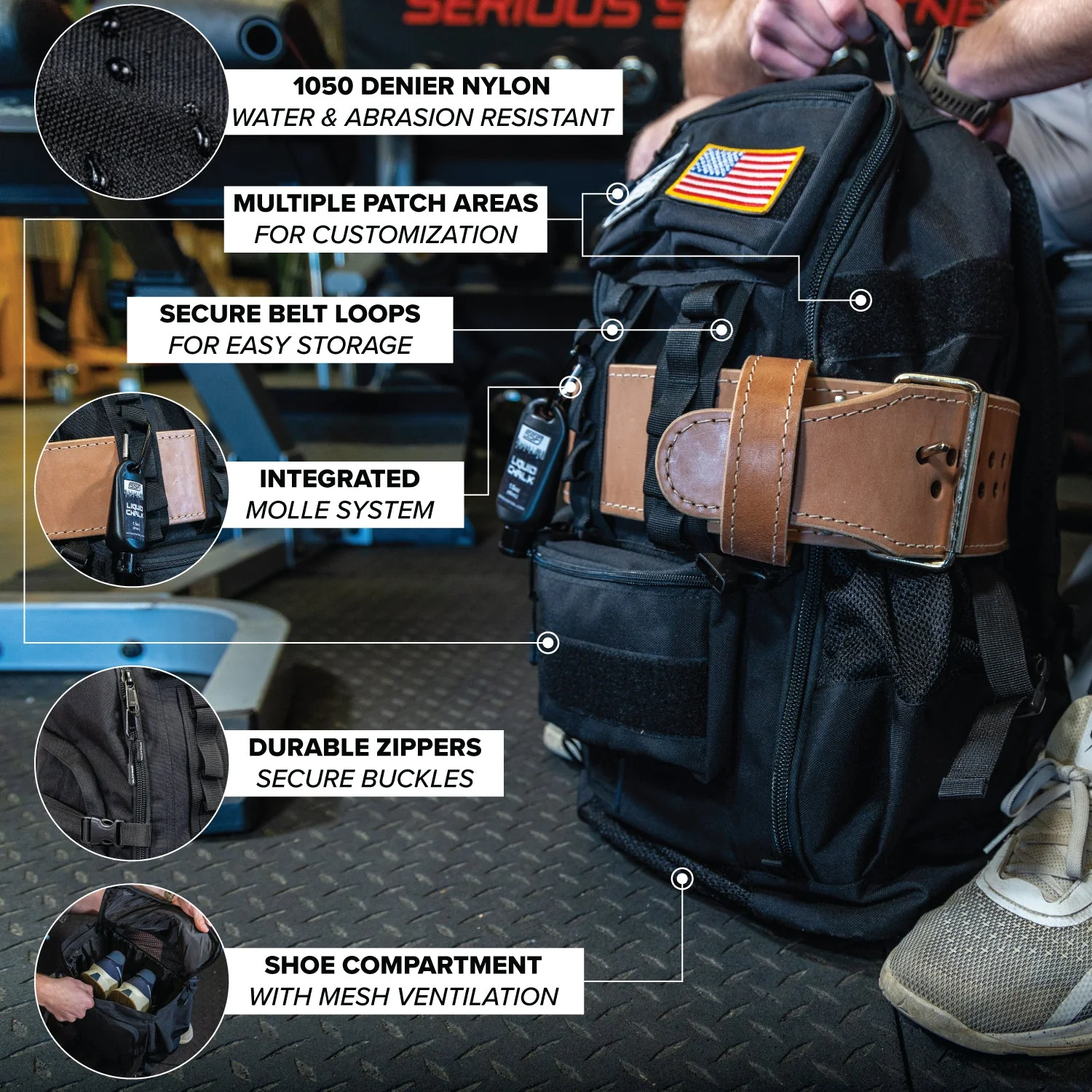 Serious Steel Fitness - Gym Backpack (45L) - Image 2